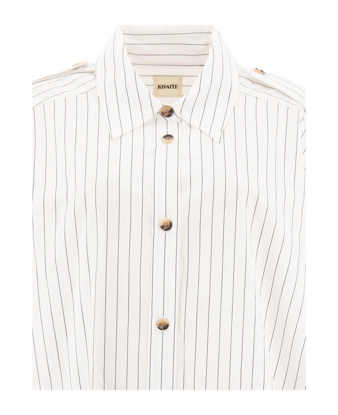 Khaite The Tamal Striped Button-up Shirt - BIANCO