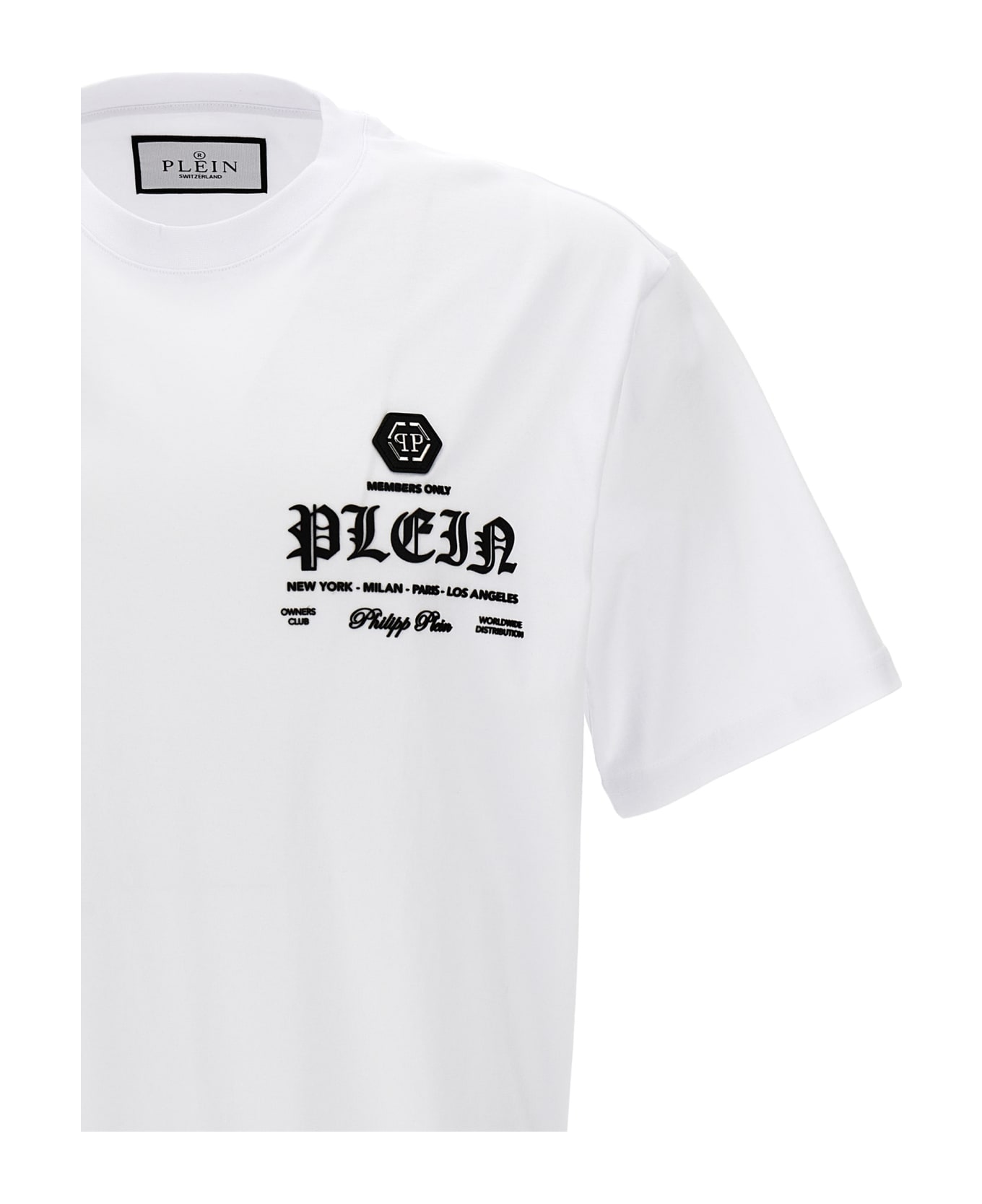 Philipp Plein Rubberized Logo T-shirt - WHITE