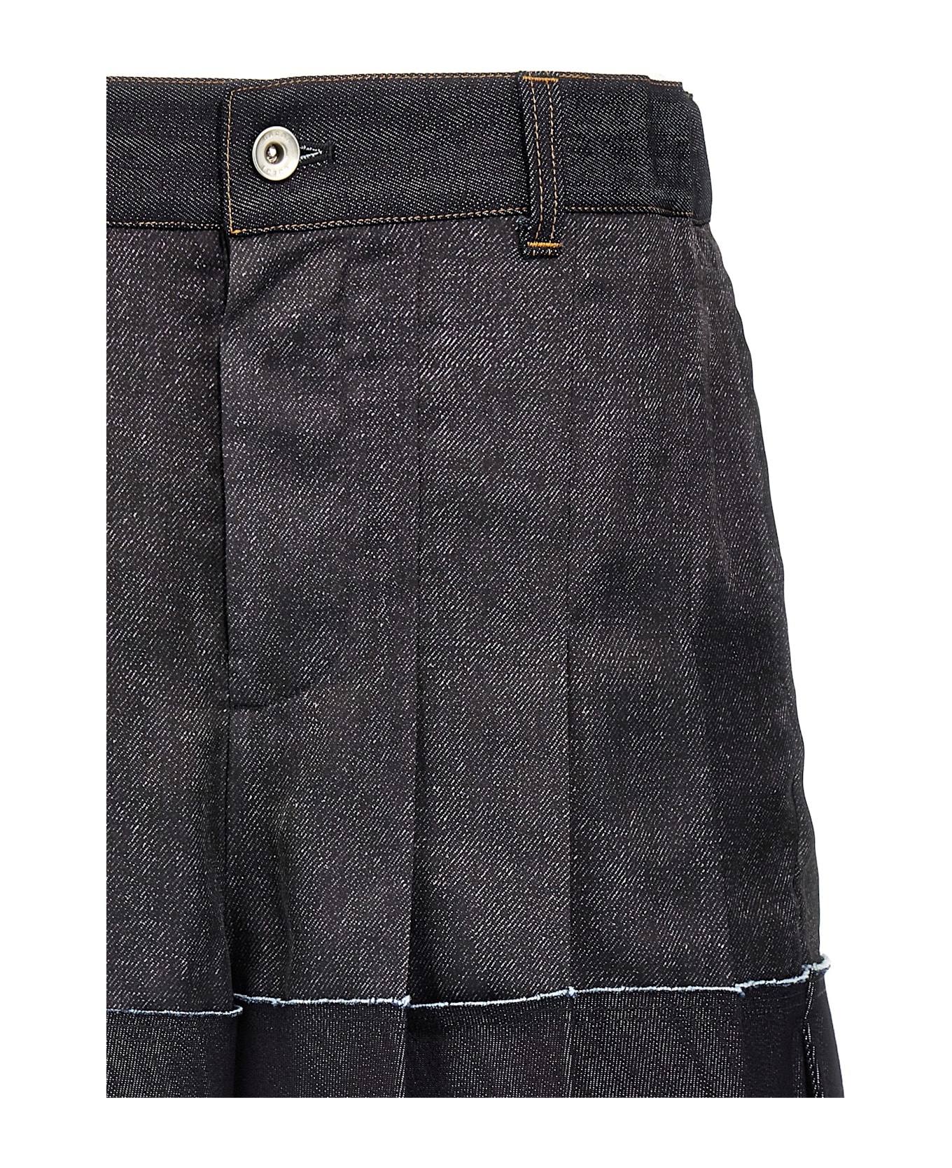 Sacai Flounced Shorts - Blu