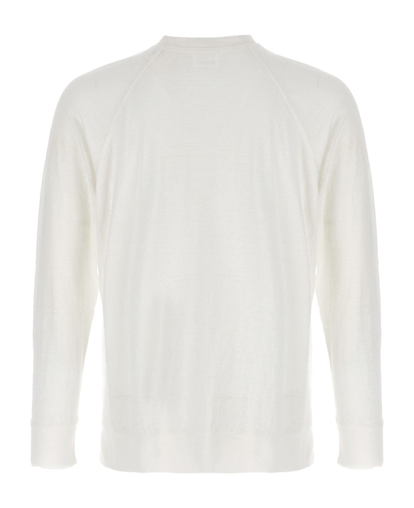 Isabel Marant Kieffer Linen Crew Neck T-shirt - White/Black