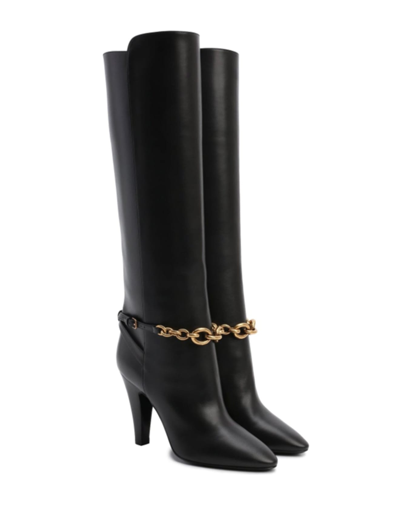 Saint Laurent Leather Boots - Black