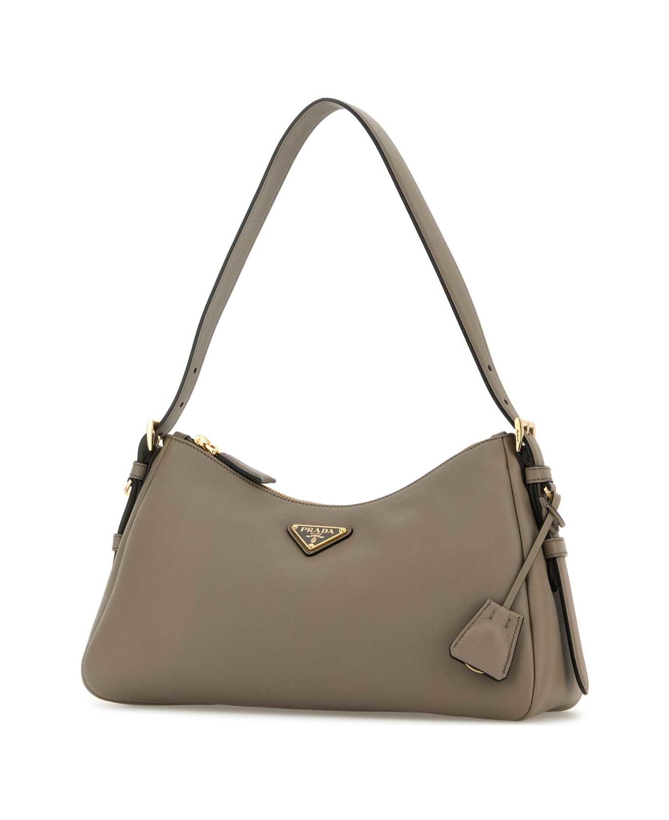 Prada Dove Grey Leather Medium Aimã©e Shoulder Bag - ARGILLA N
