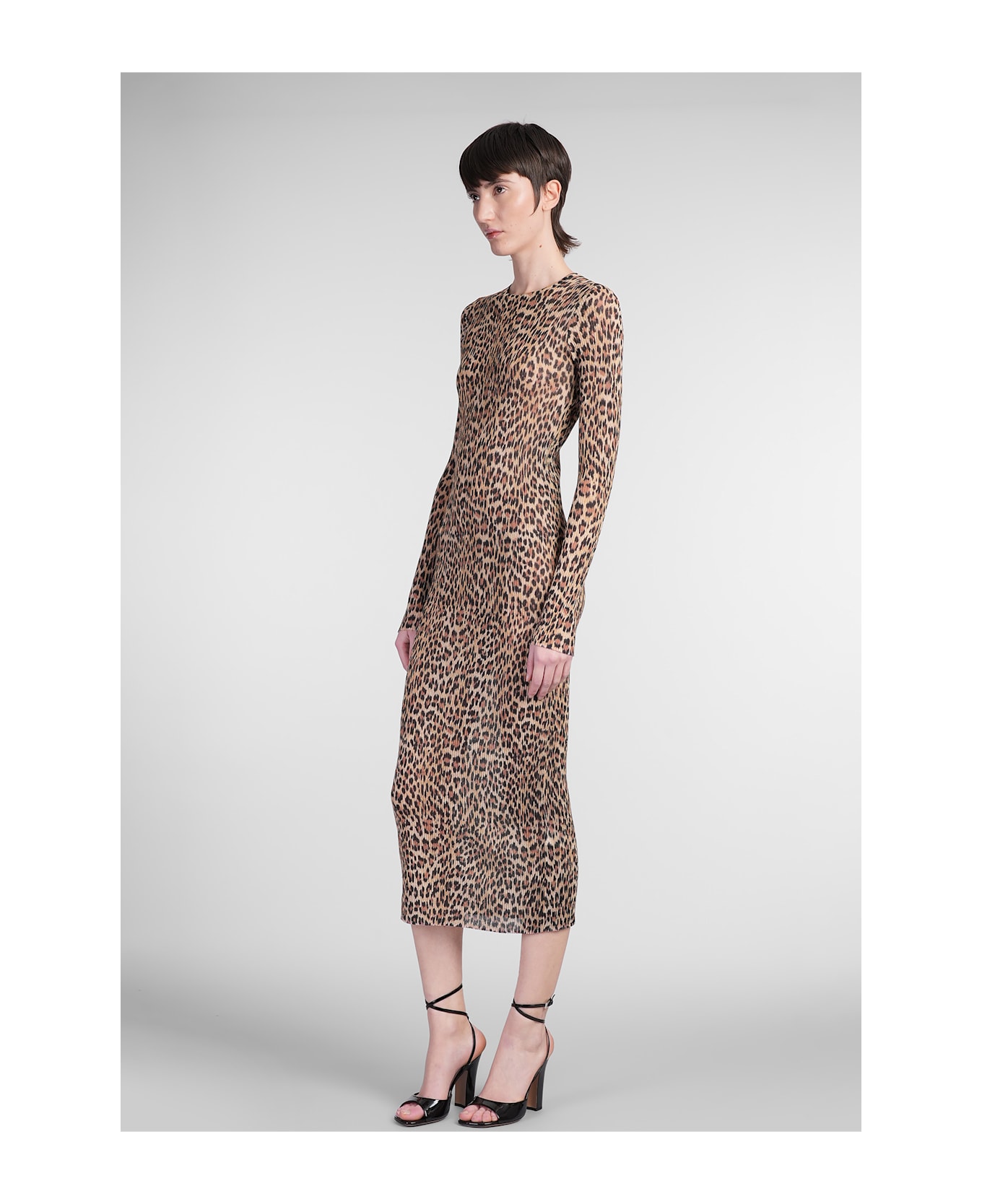 Blumarine Dress Woman In Animalier Cotton - Animalier