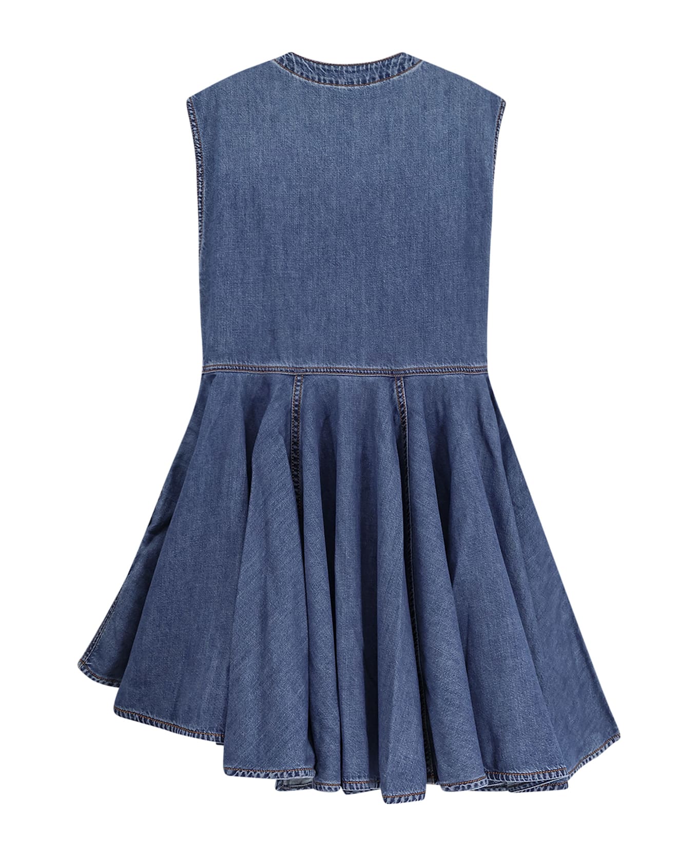 Alaia Wrap Denim Dress - BLEU MINERAL