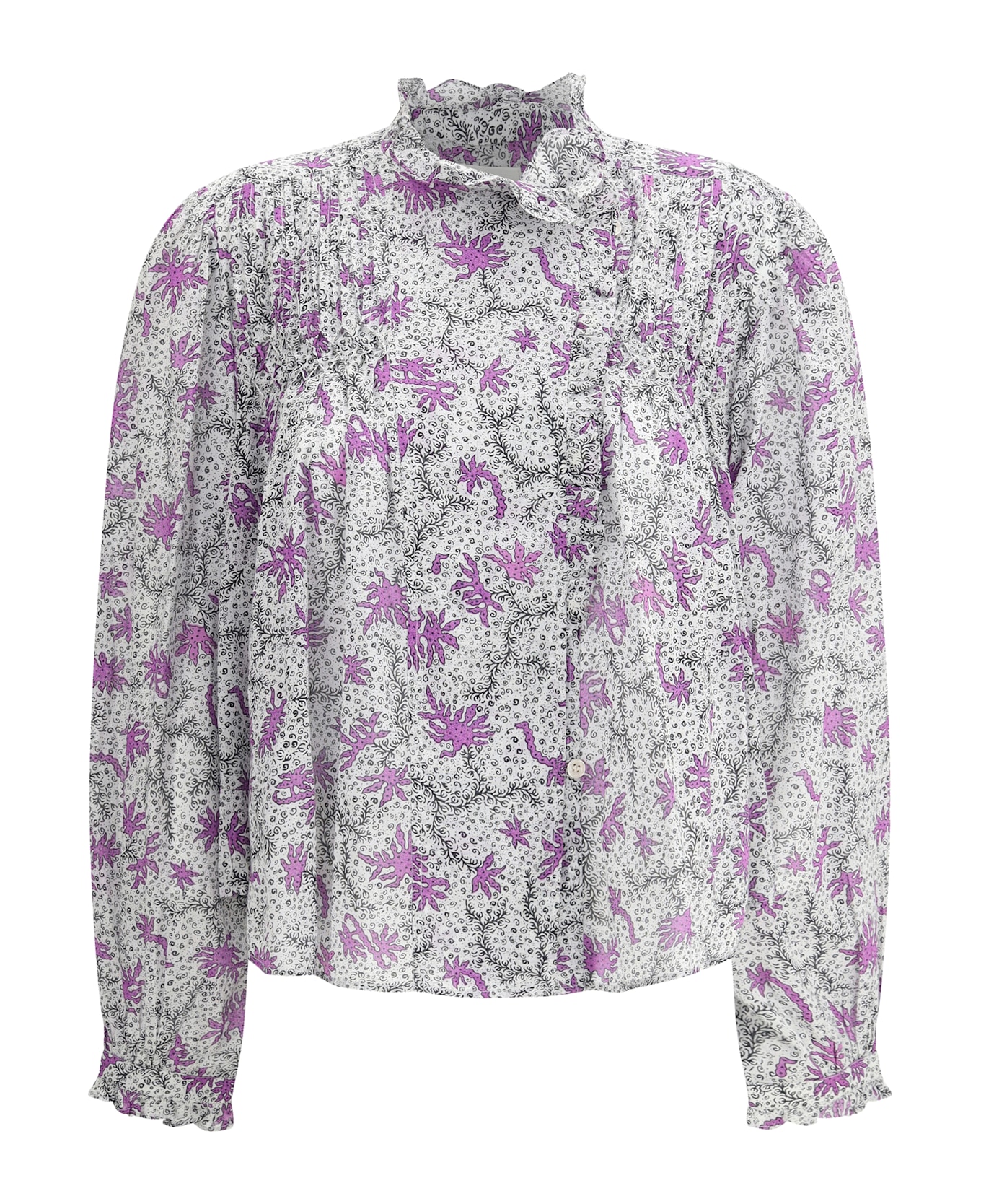 Marant Étoile Dubna Blouse - Ecru/lilac