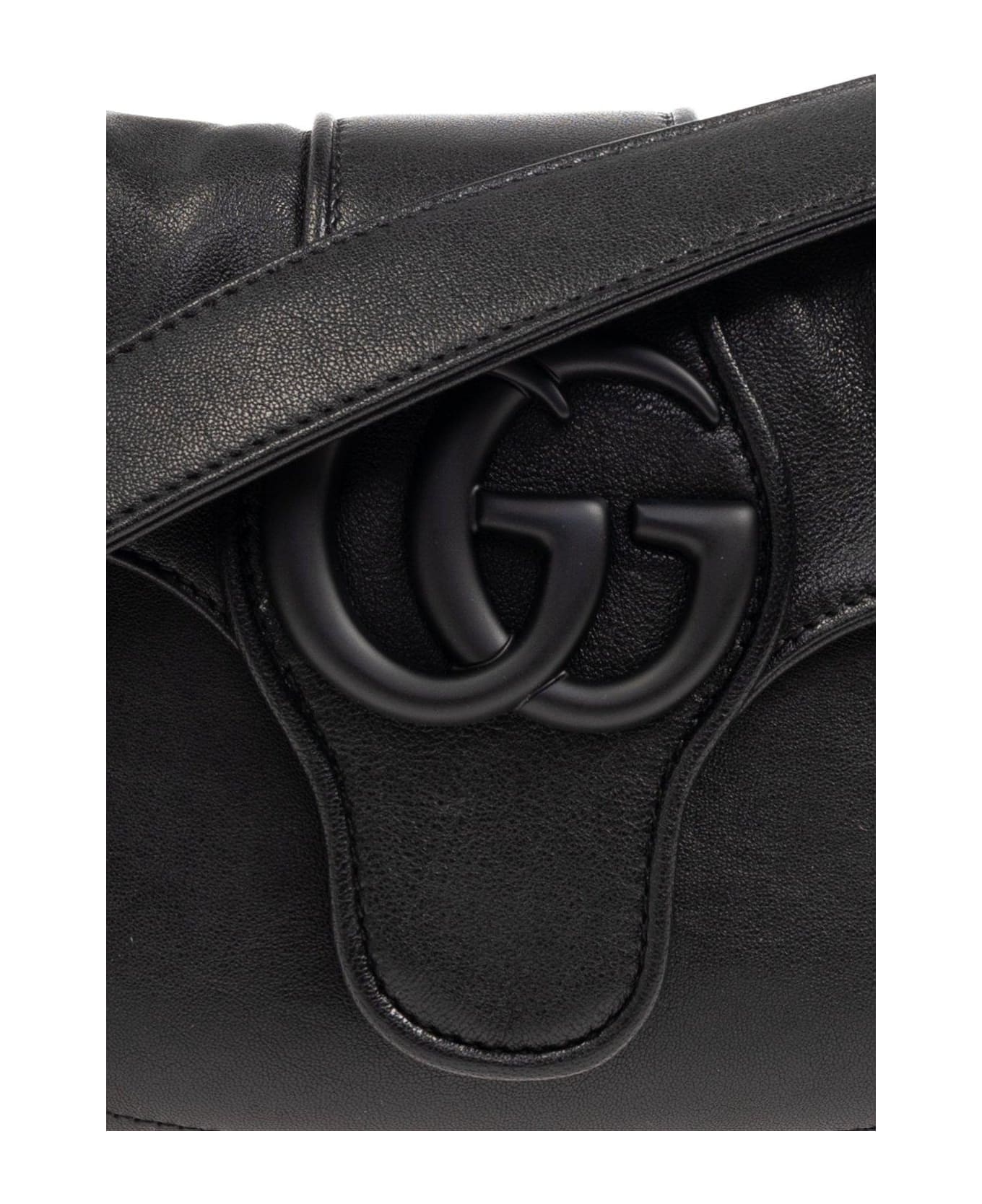 Gucci Aphrodite Logo Plaque Small Shoulder Bag - Black ショルダーバッグ