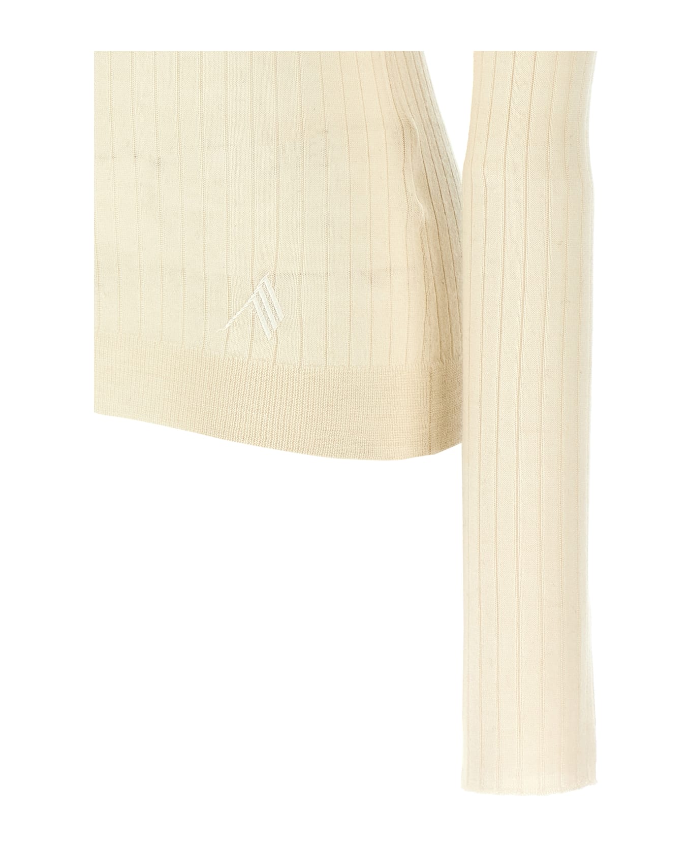 The Attico Ribbed Sweater - White