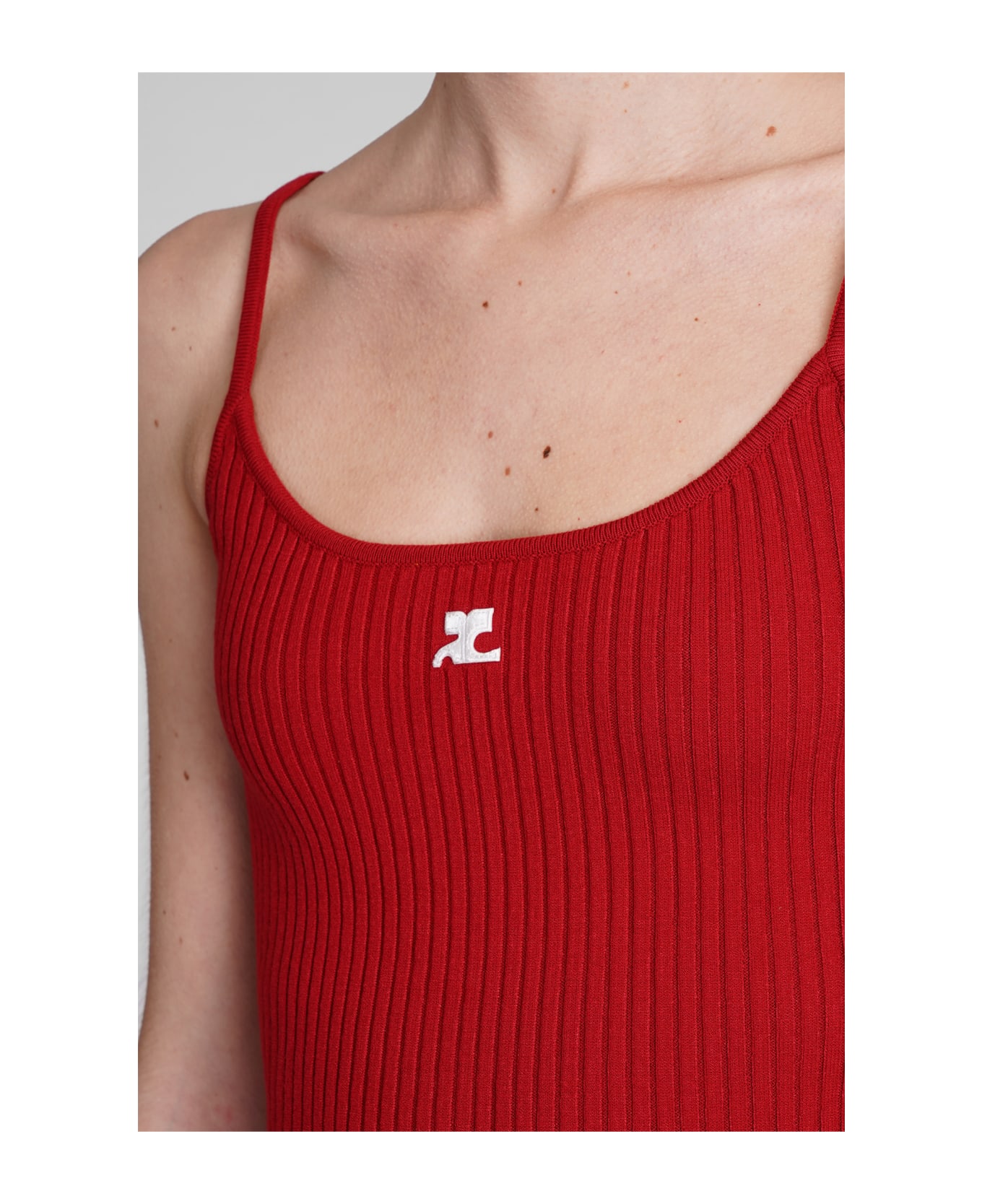 Courrèges Topwear In Red Viscose - red
