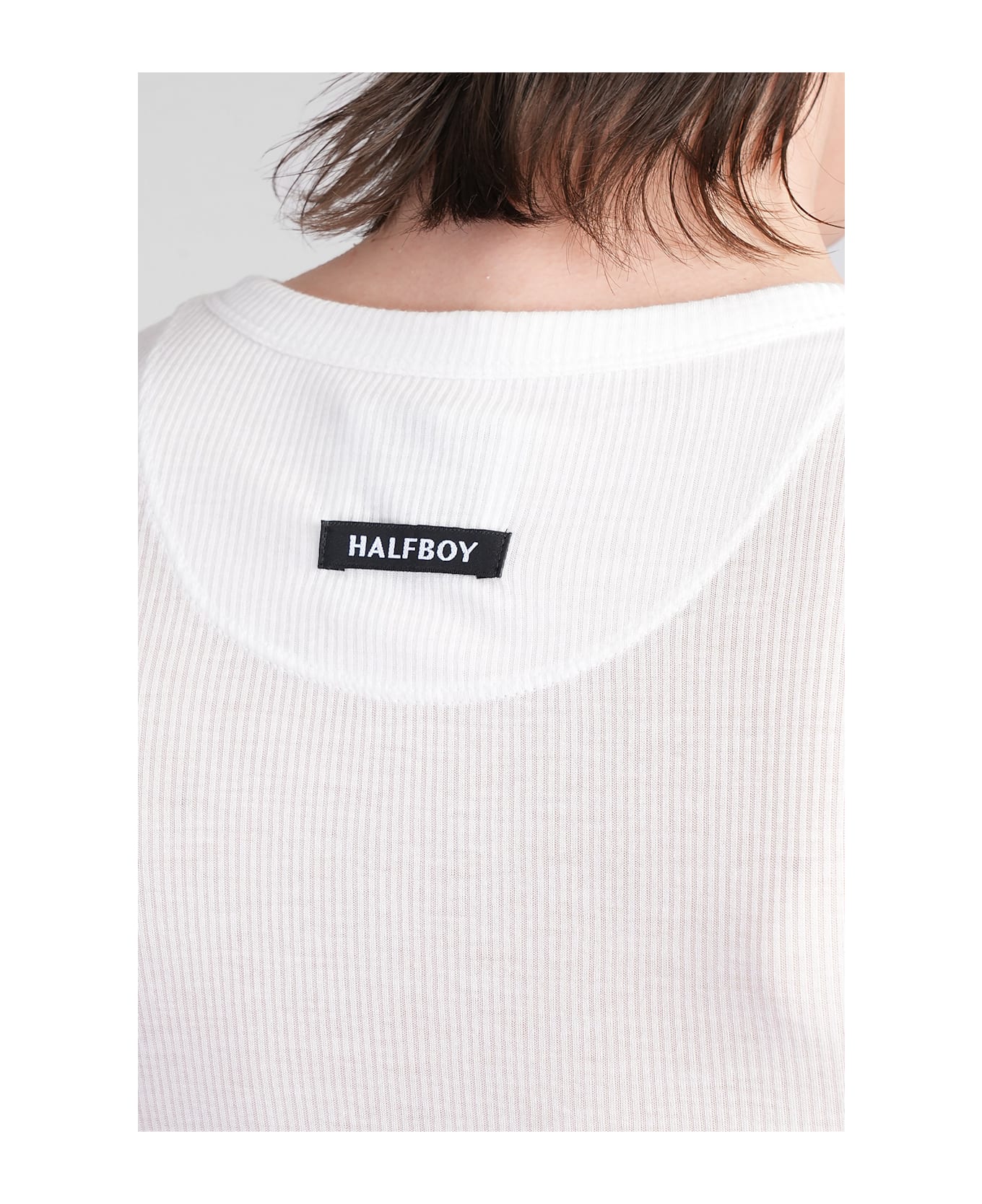 HALFBOY T-shirt In White Modal - white