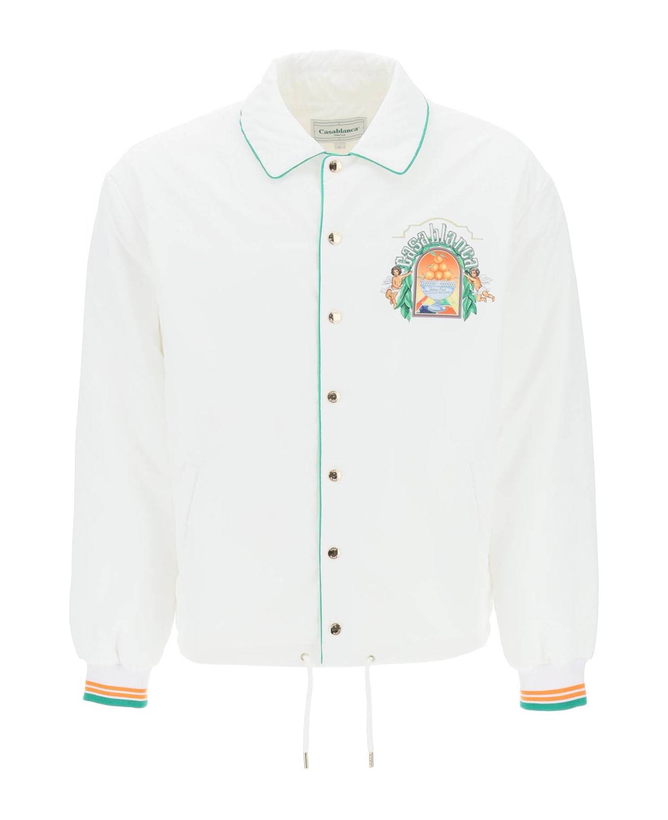 Casablanca Triomphe D'orange Padded Blouson Jacket - WHITE (White)