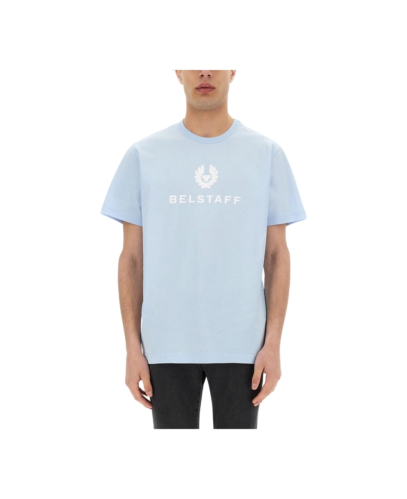 Belstaff T-shirt With Logo - BABY BLUE