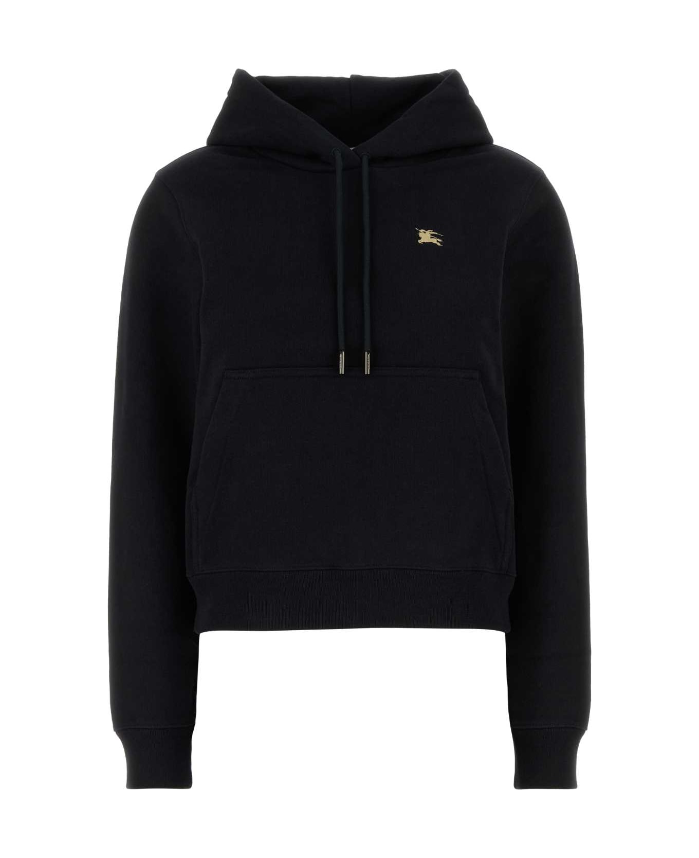 Burberry Black Cotton Sweatshirt - BLACK