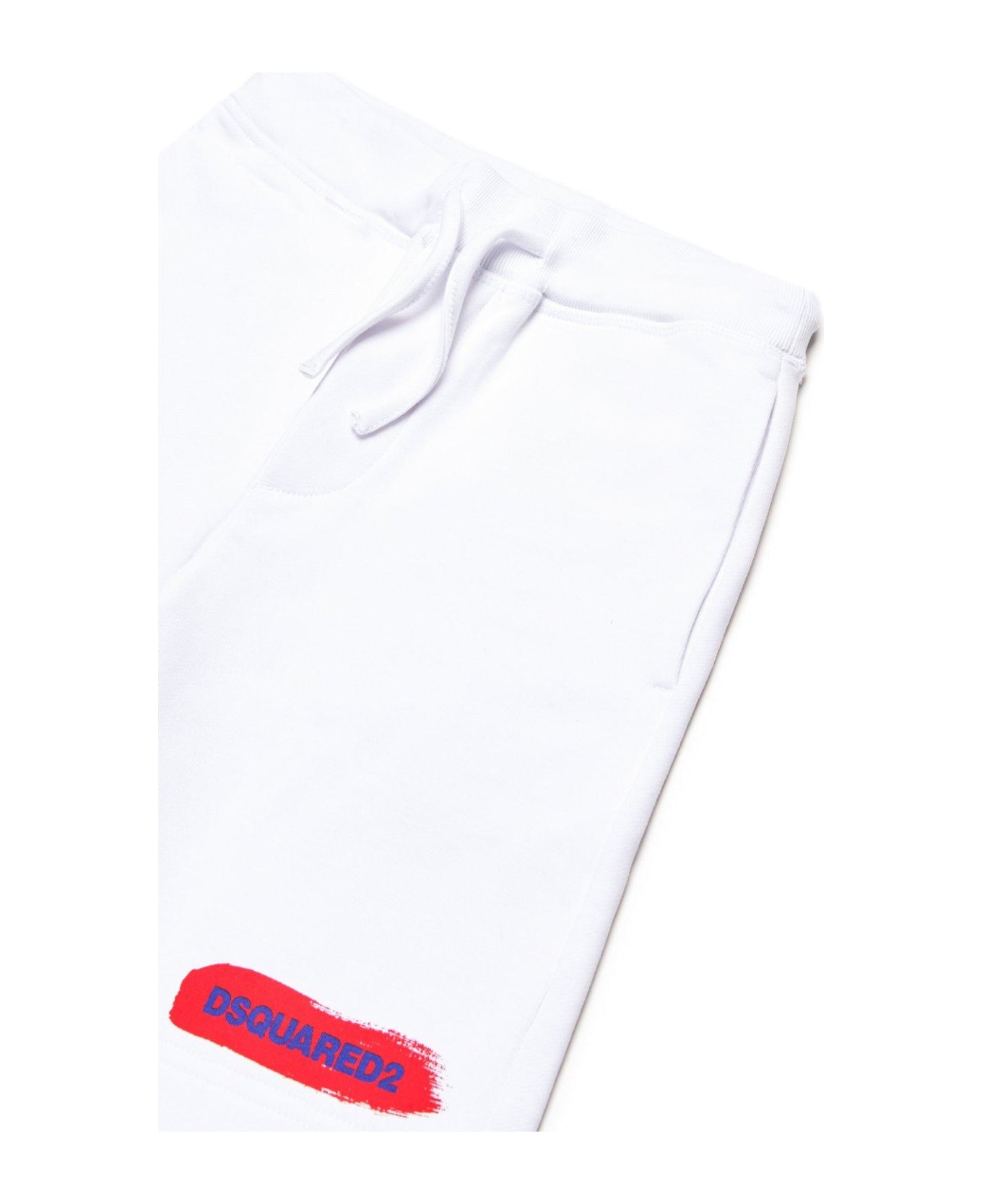 Dsquared2 Logo-printed Drawstring Track Shorts - Bianco ボトムス