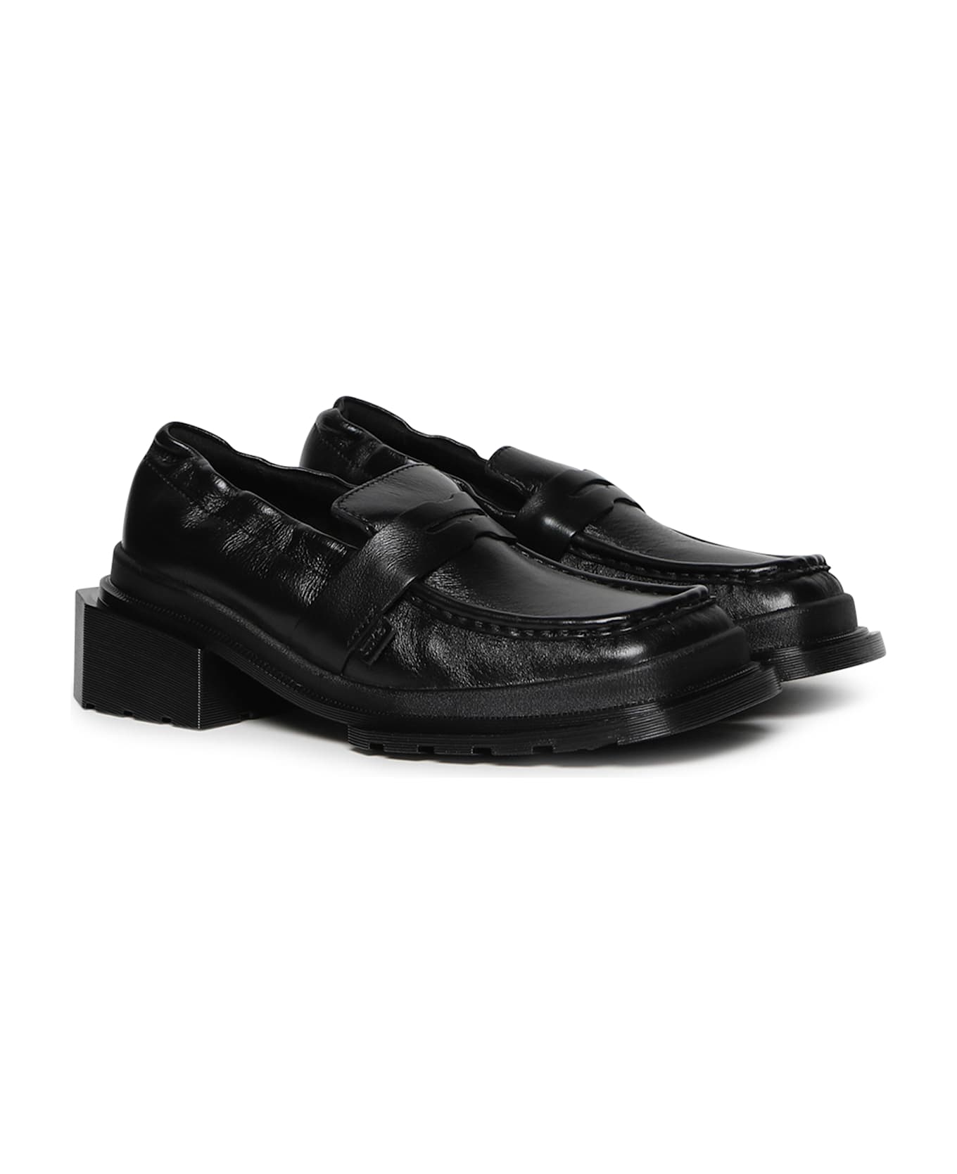 Dr. Martens Maybole Ruched Leather Loafers - Black