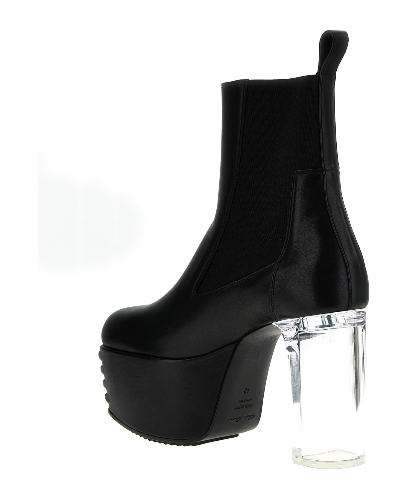 Rick Owens 'minimal Grill Platforms' Ankle Boots - Black ブーツ