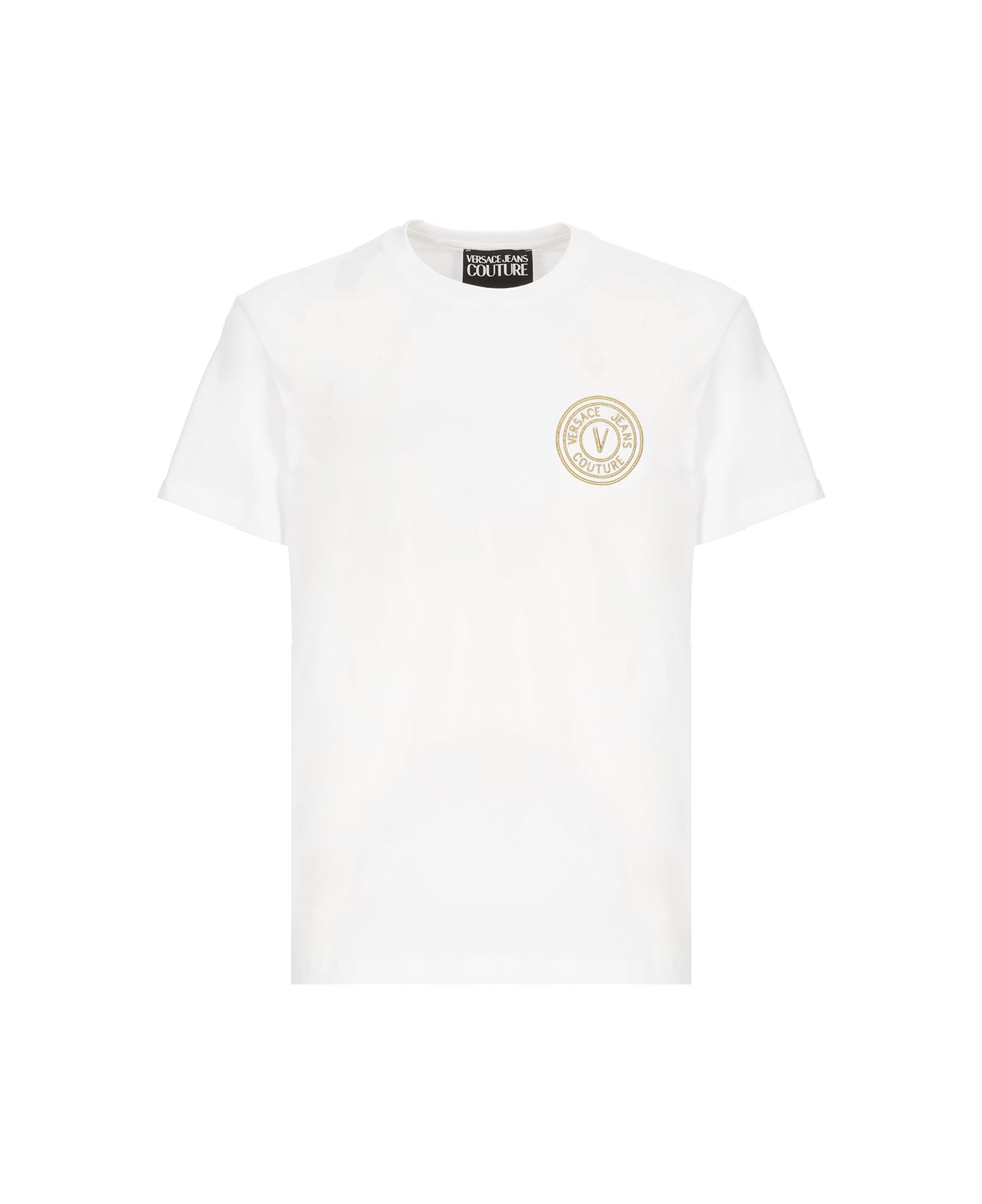 Versace Jeans Couture T-shirt With Vemblem Logo - White シャツ