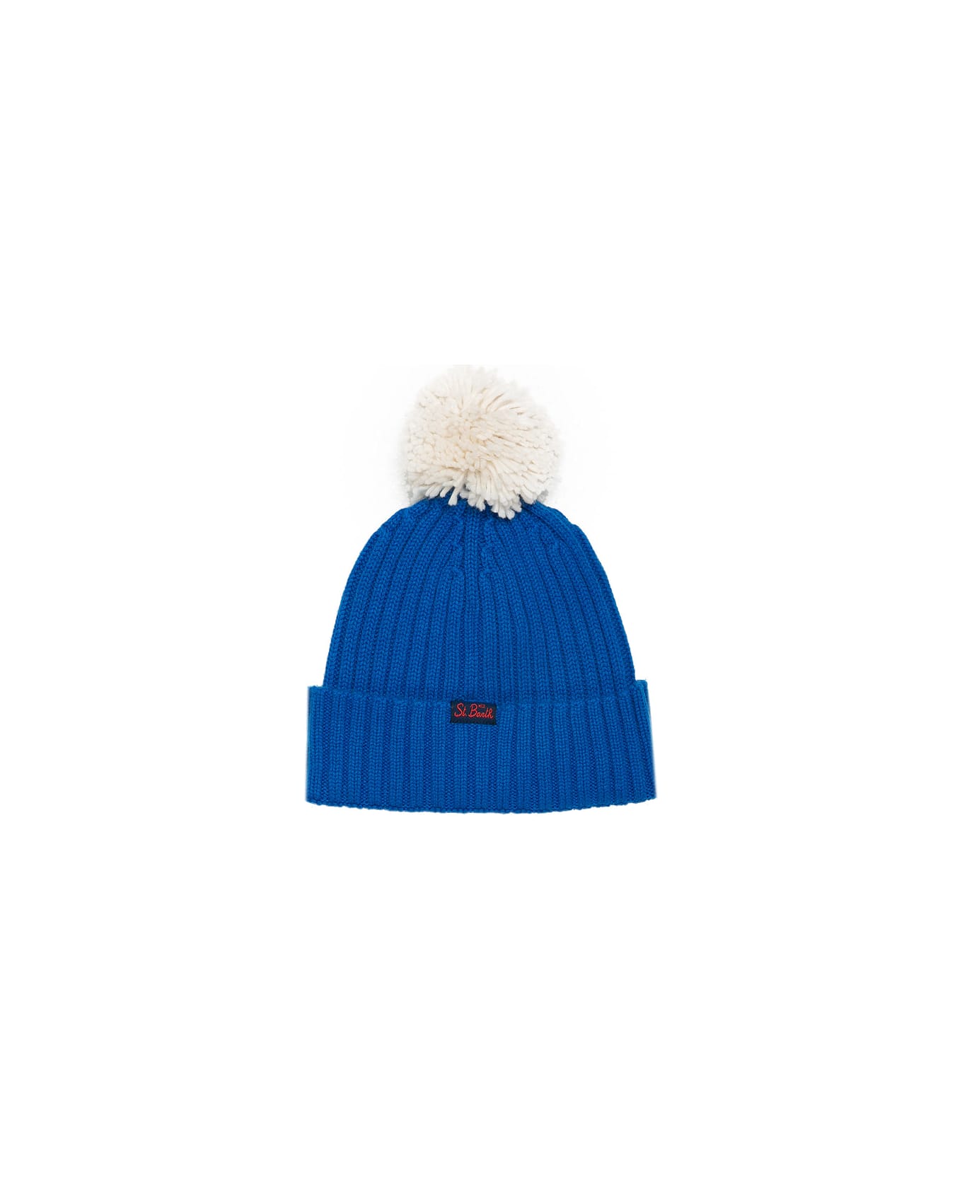 MC2 Saint Barth Hat With Pompon And Bombardino Embroidery - BLUE 帽子