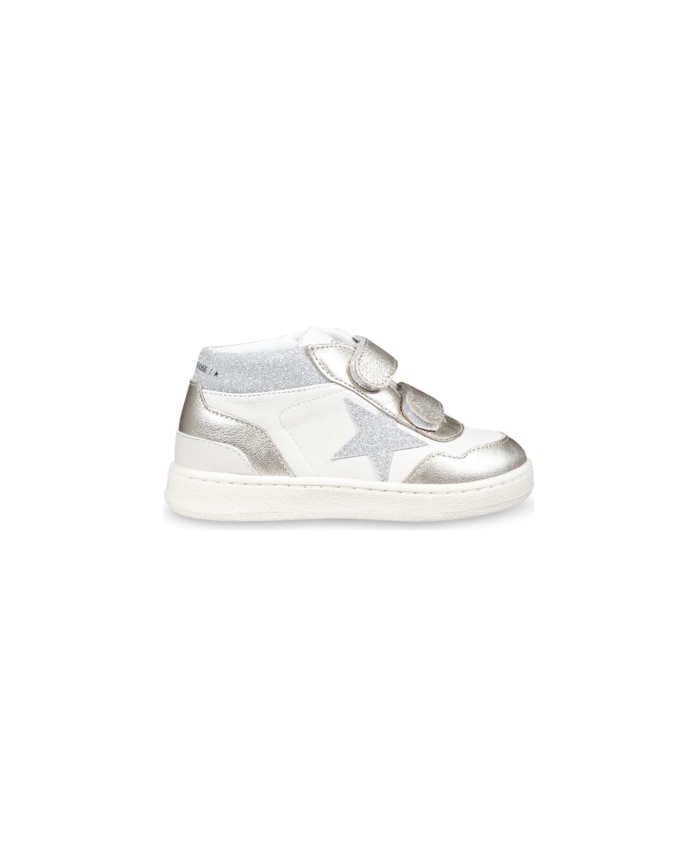 Golden Goose White Sneakers For Girl With Star - White