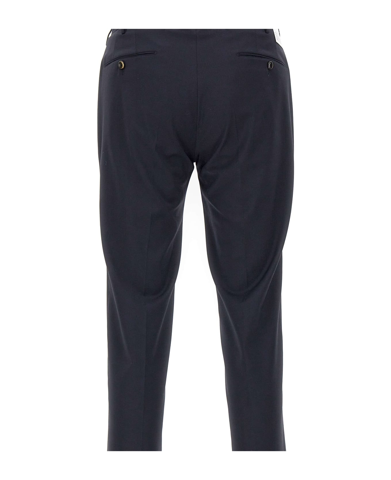 PT01 'techno Washable Wool' Wool And Cotton Blend Pants - Navy