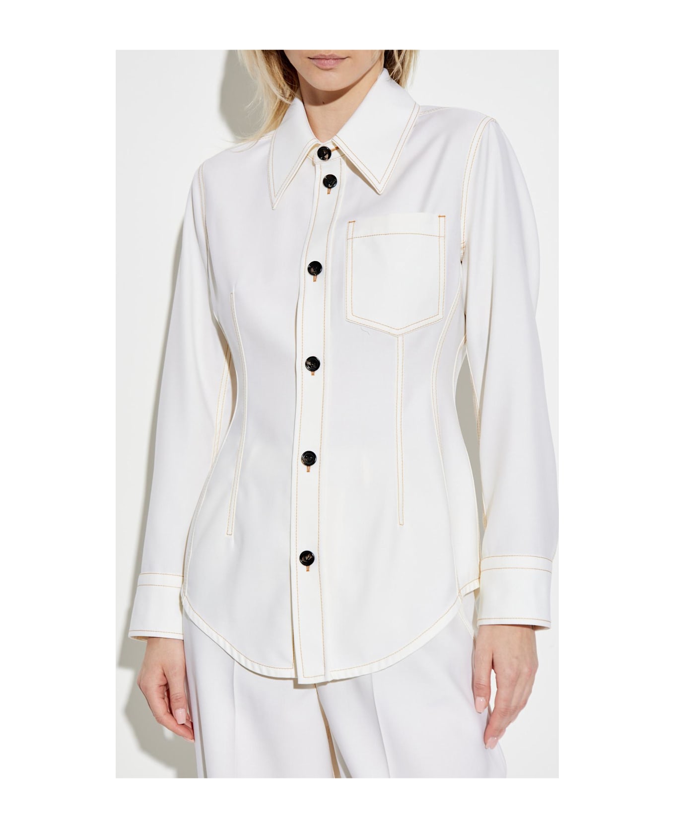 Bottega Veneta Wool Shirt - White
