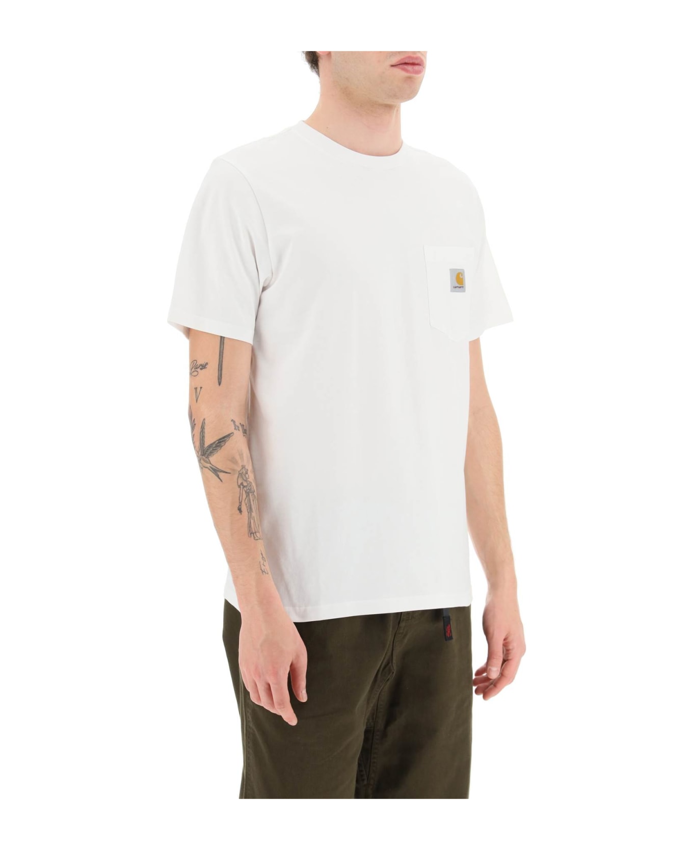 Carhartt 'pocket' T-shirt Featuring Logo Label - White