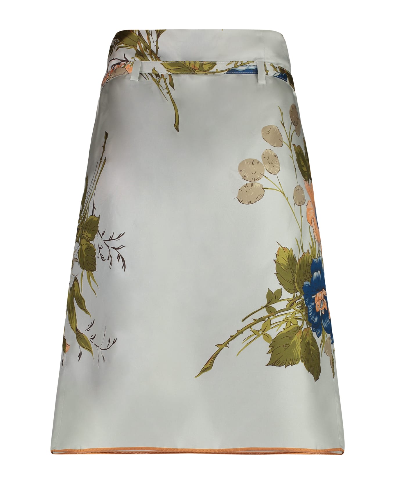 スカート PRADA Printed Silk Skirt Prada 100% Silk Floral Skirt – Funny Pretty Nice