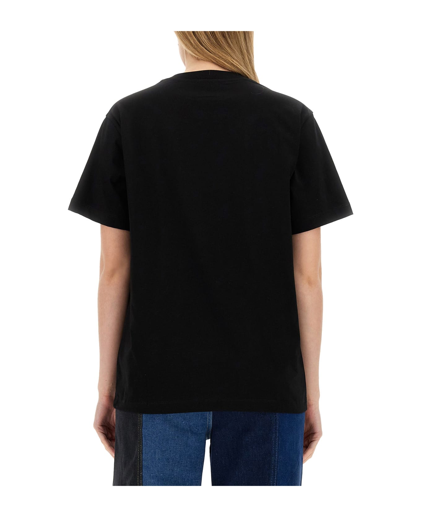 M05CH1N0 Jeans T-shirt With Logo - BLACK