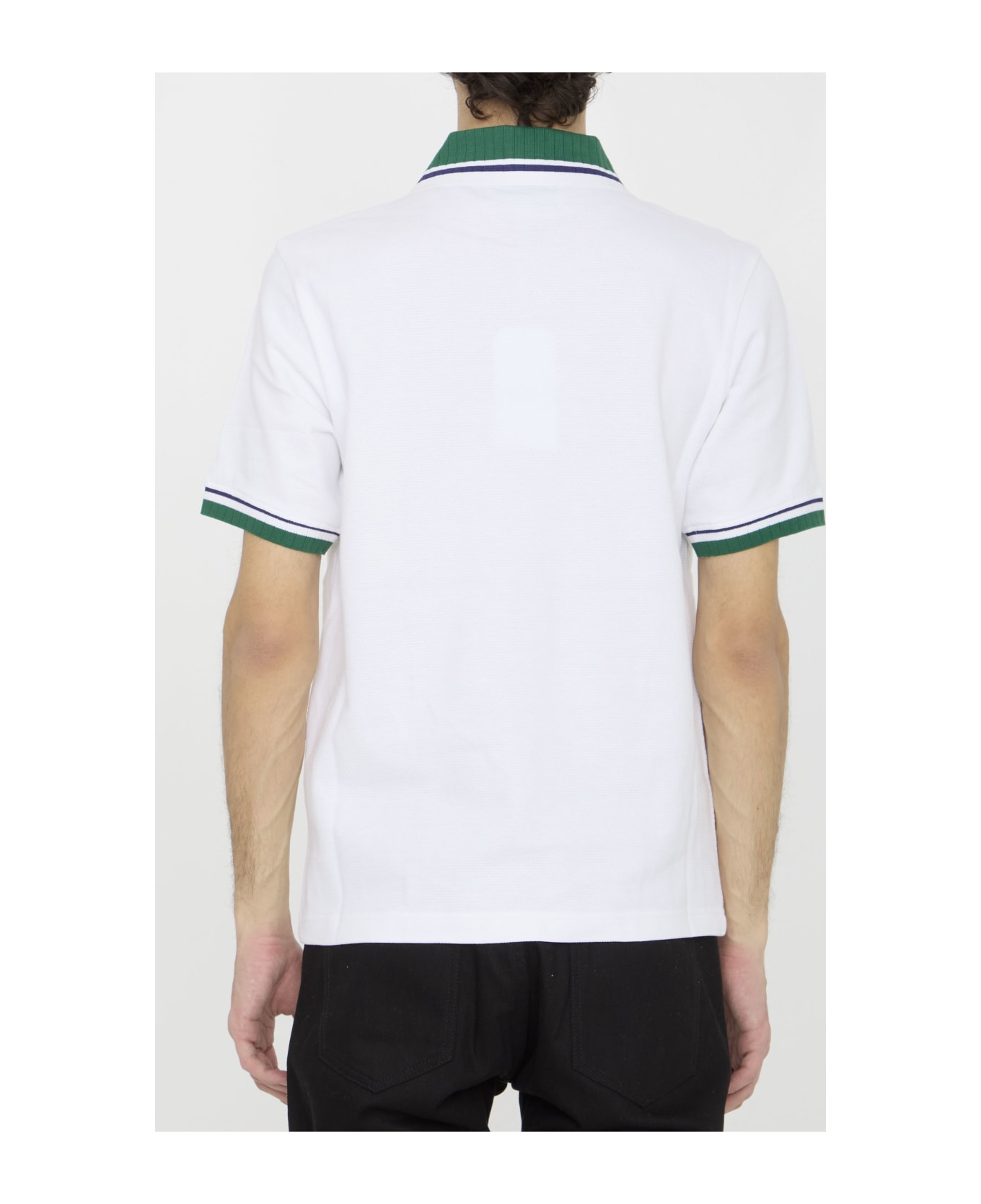 Casablanca Pique Polo Shirt - WHITE