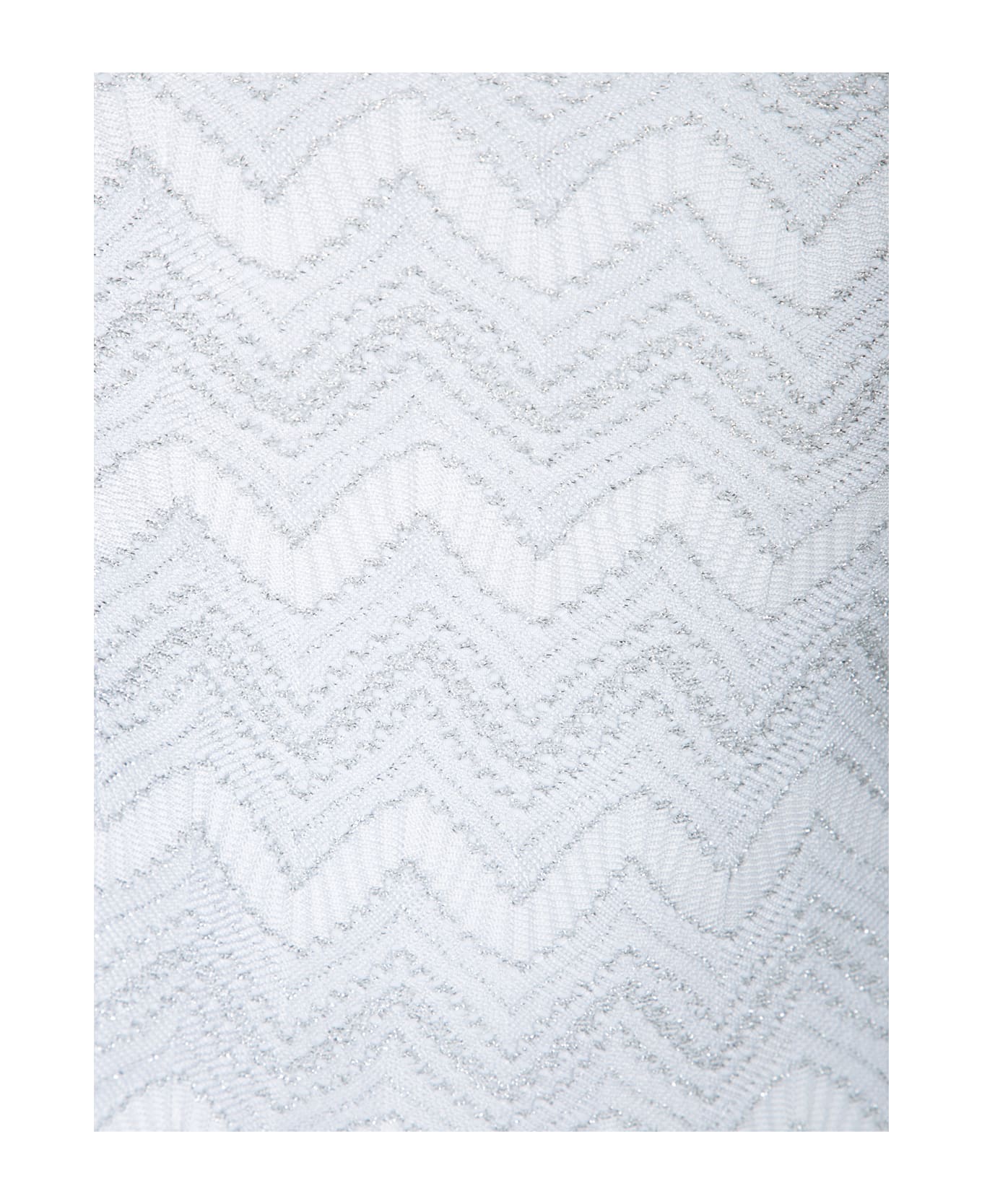 Missoni White Lame Halter One-piece Swimsuit - White
