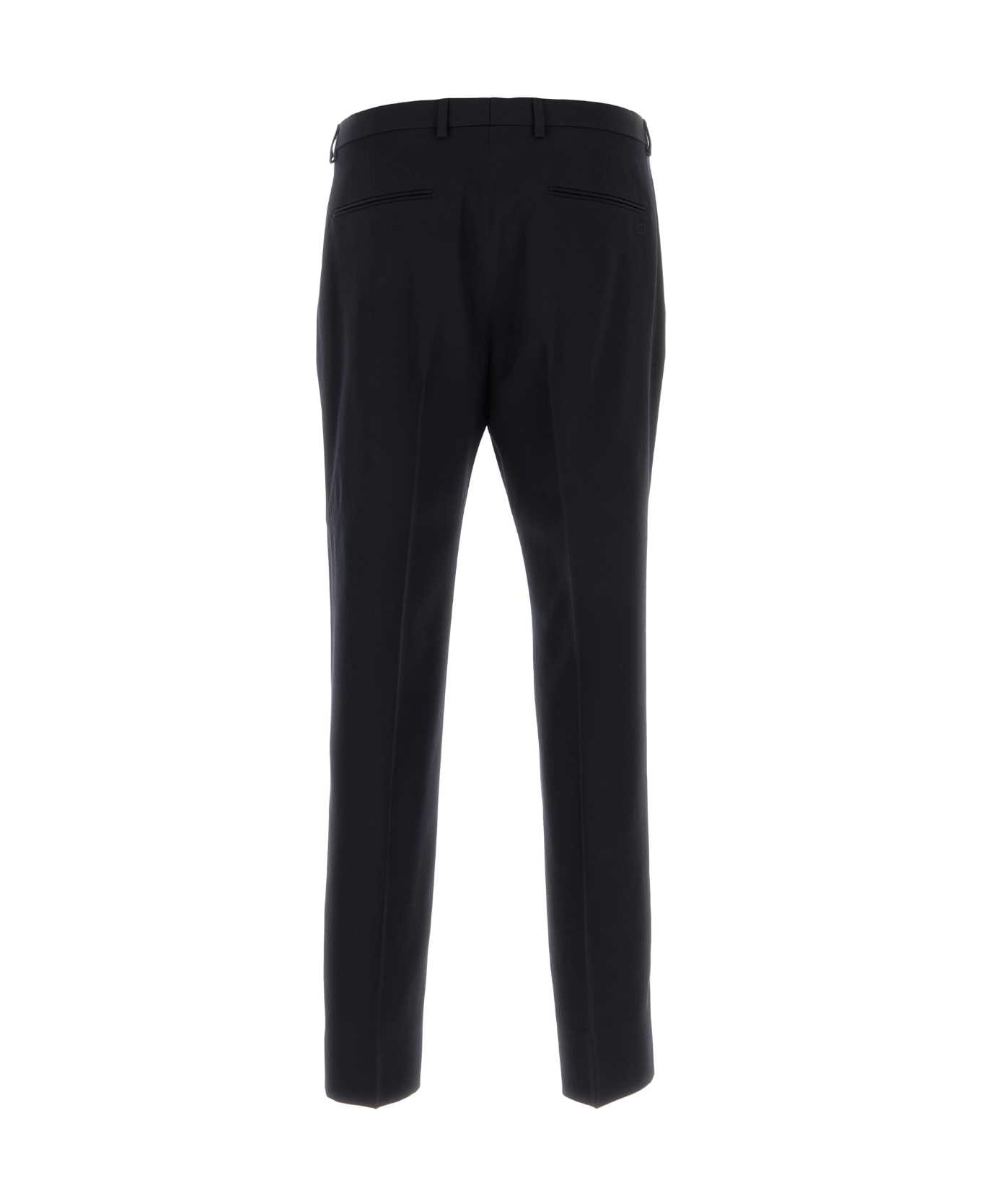 Gucci Navy Blue Wool Pant - NAVY