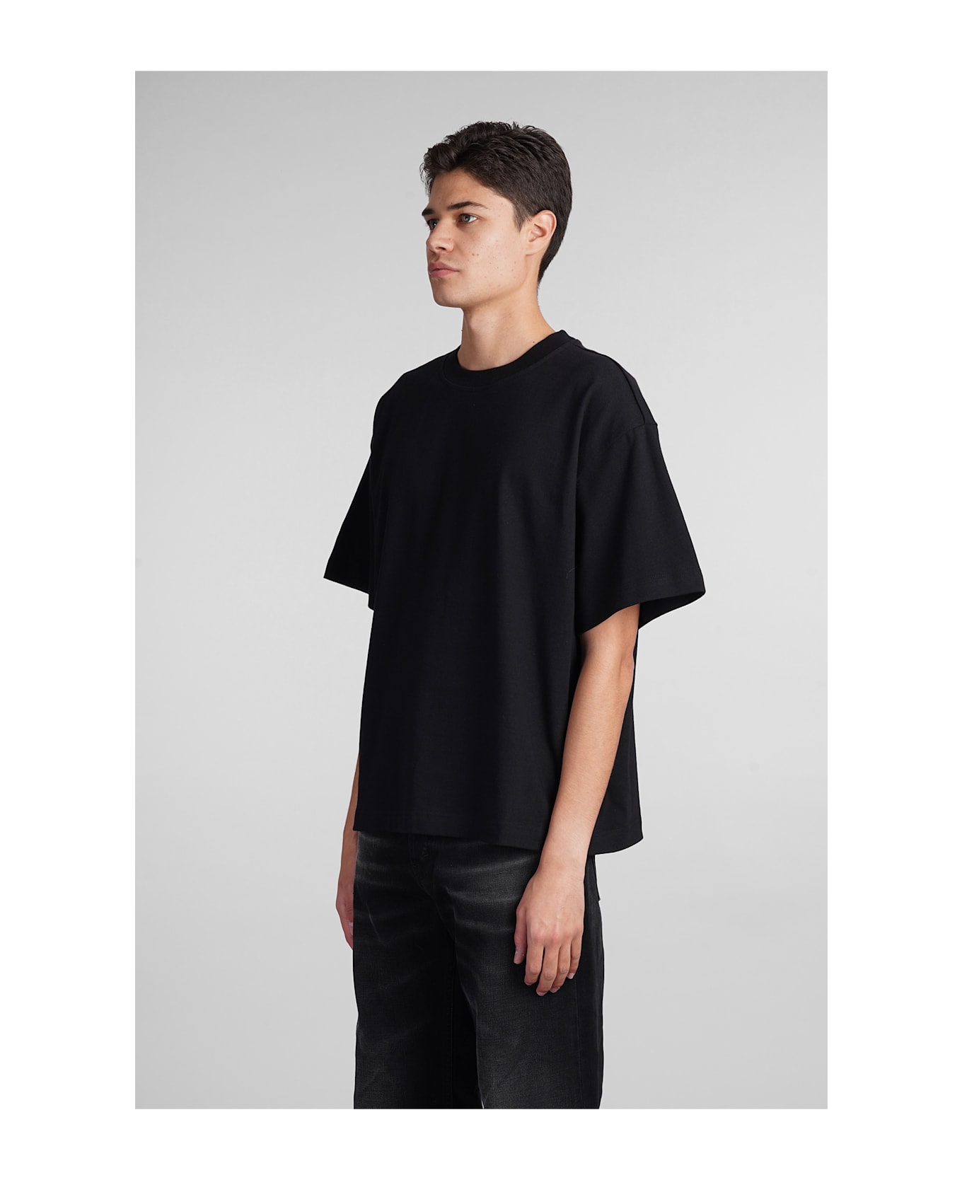 Séfr Atelier Tee T-shirt In Black Cotton - black