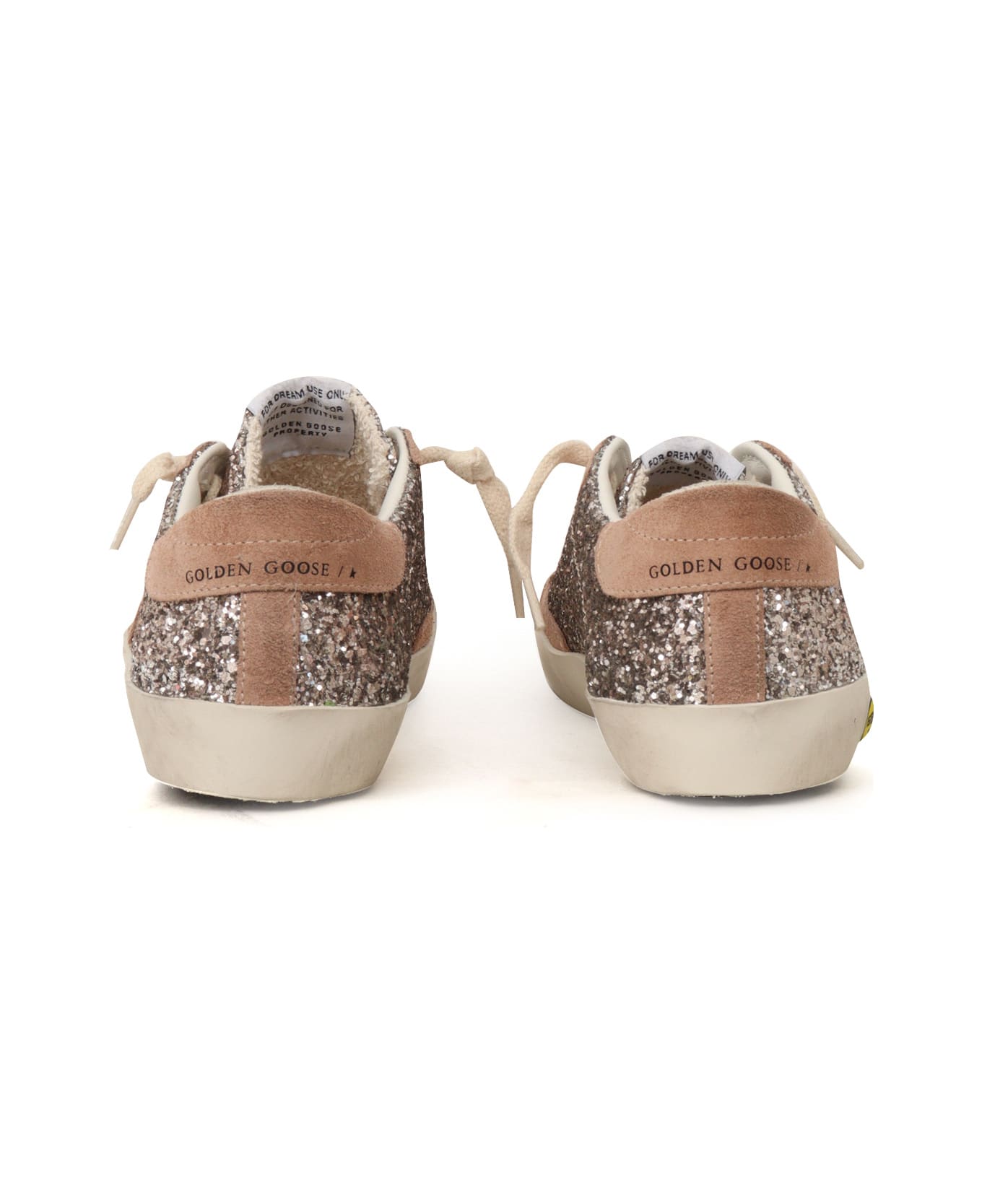 Golden Goose Super Star Glitter Upper Suede Star And Heel - PINK