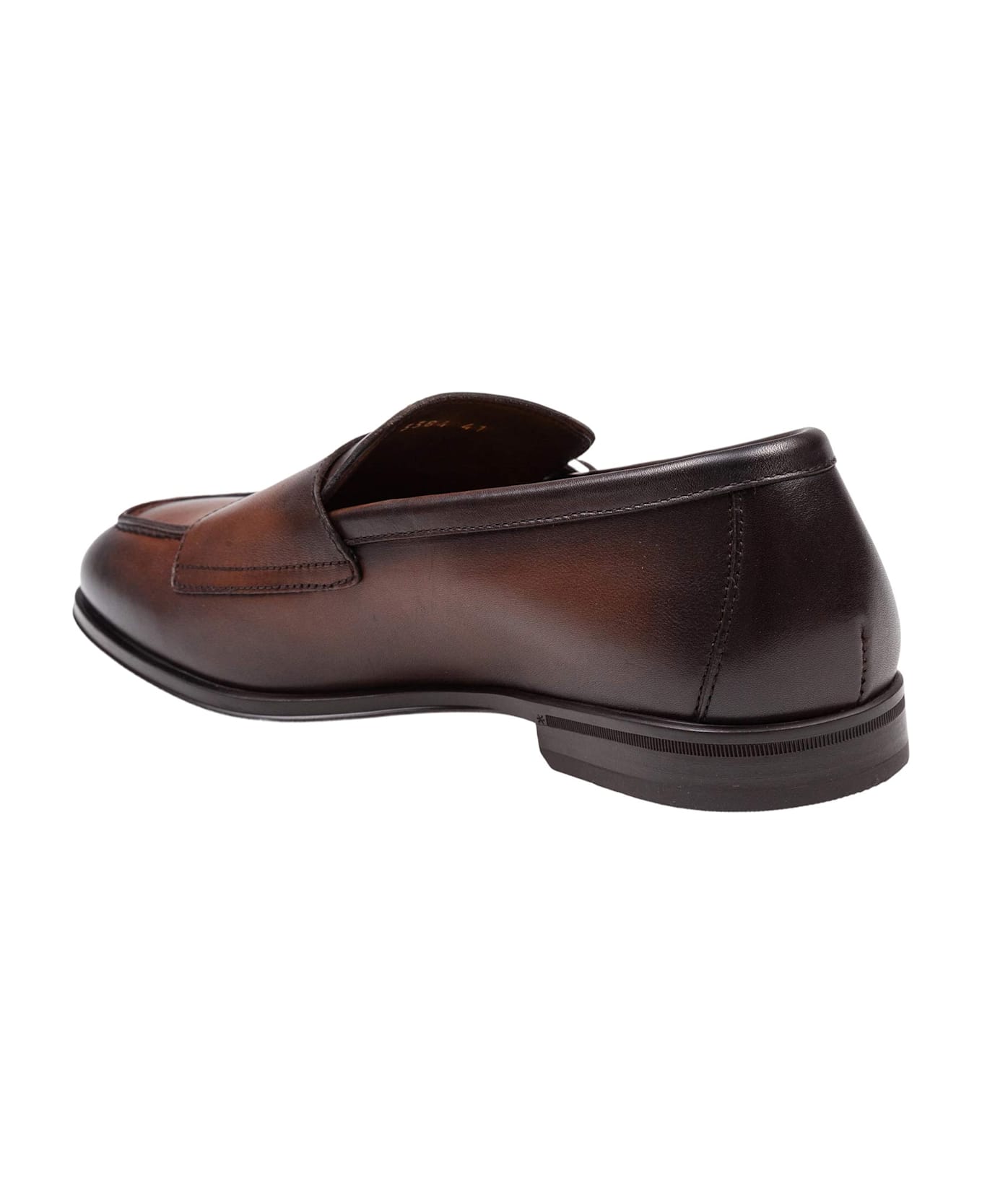 Doucal's Double Bucke Adler Loafers In Wood Color Leather - Wood