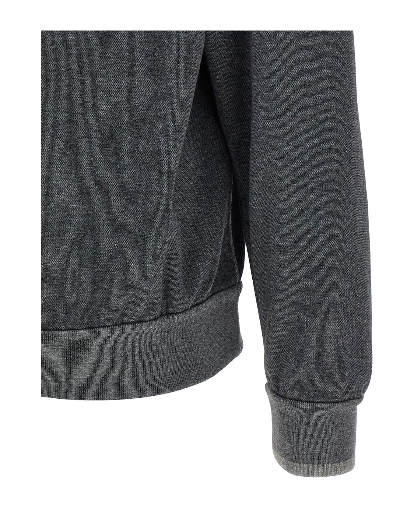 Brioni Piqué Cotton Sweatshirt - Gray