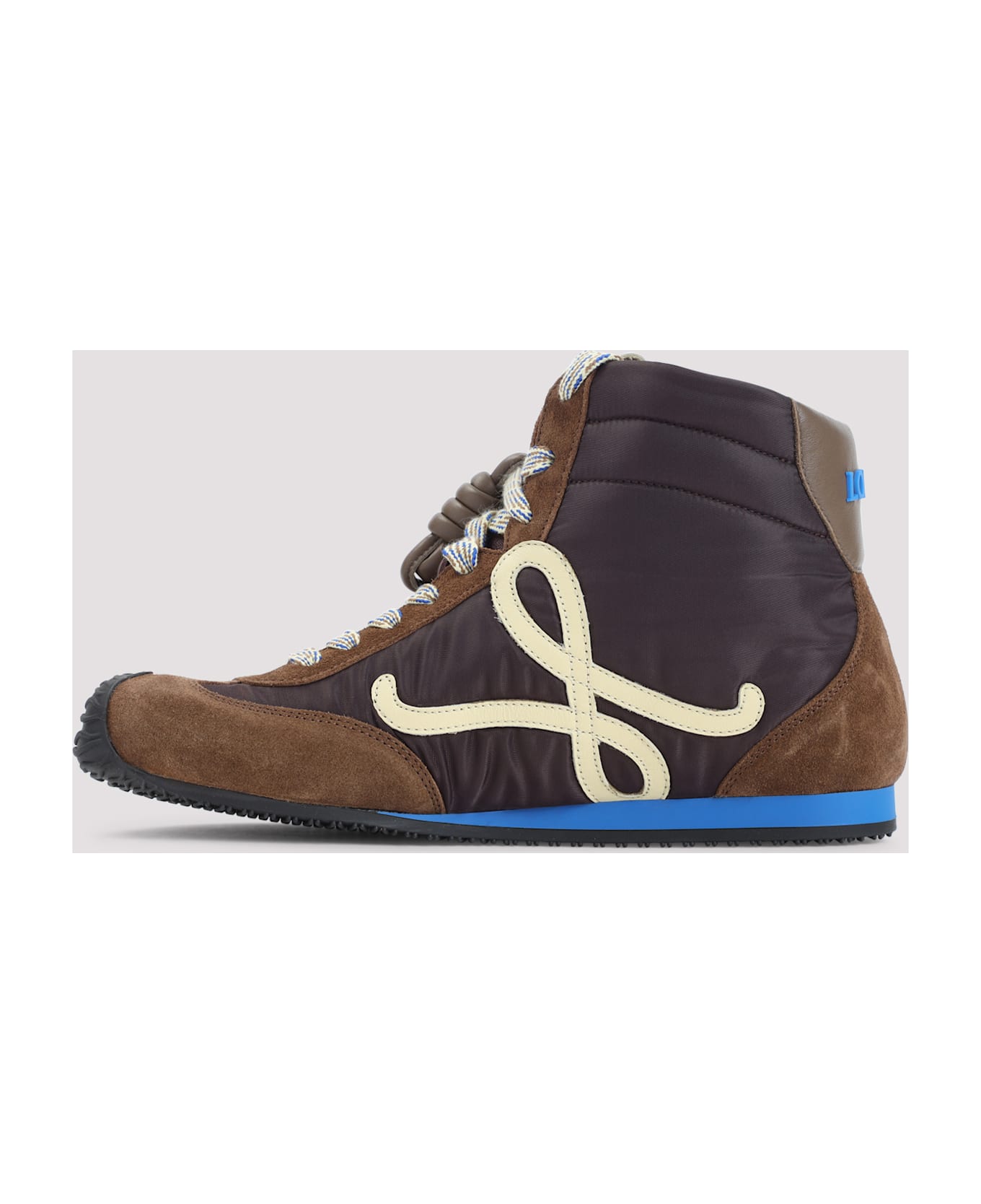 Loewe Ballet Runner 2.0 High Top Sneakers - Brown Yellow/blue