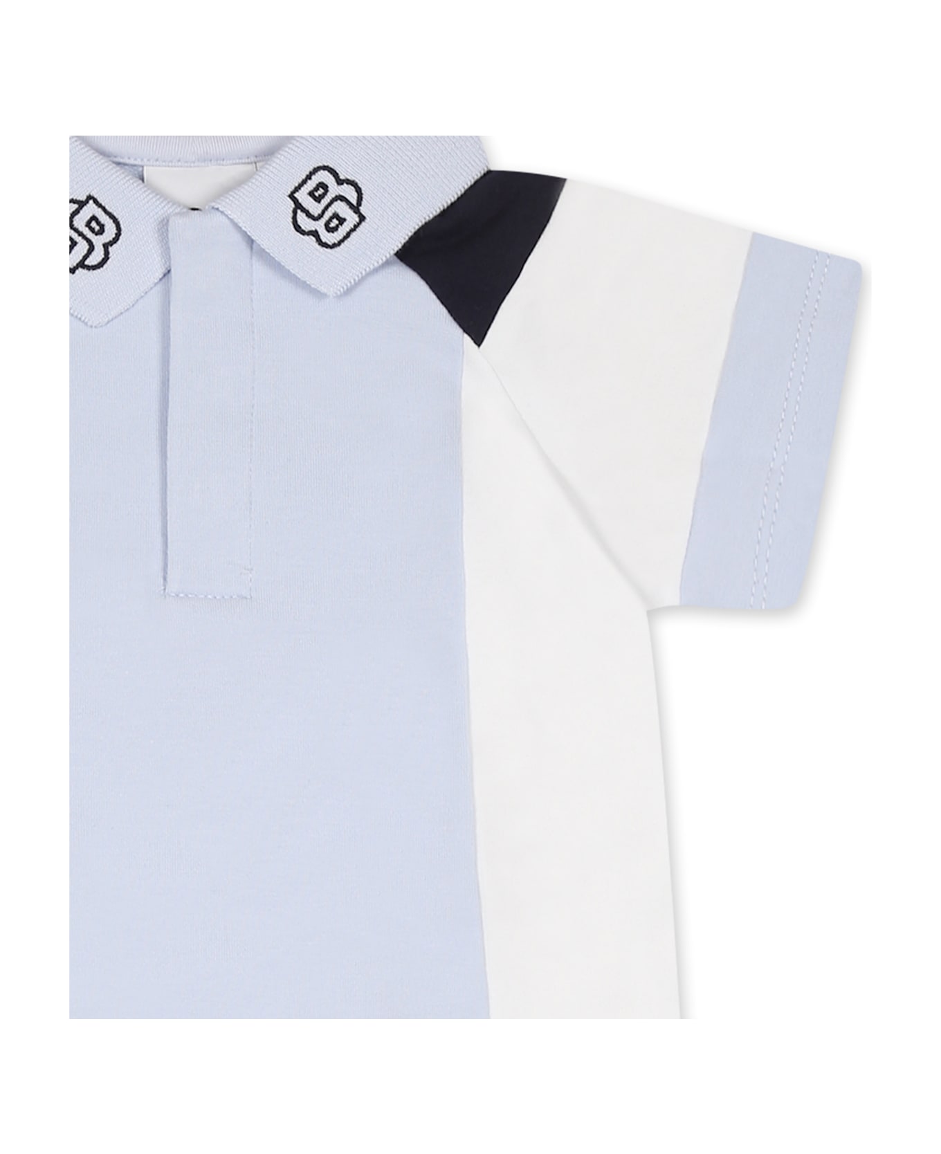 Hugo Boss Light Blue Suit For Baby Boy With Logo - Light Blue