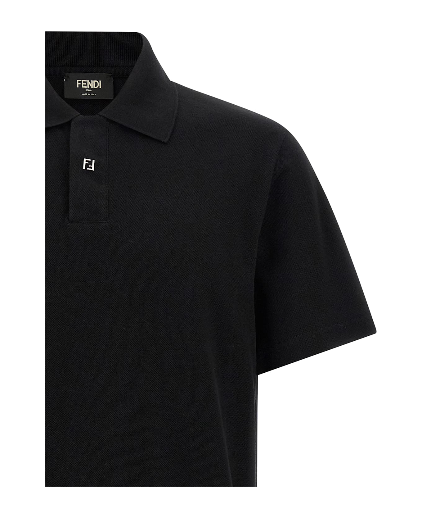 Fendi Piquet Polo Shirt - Black  
