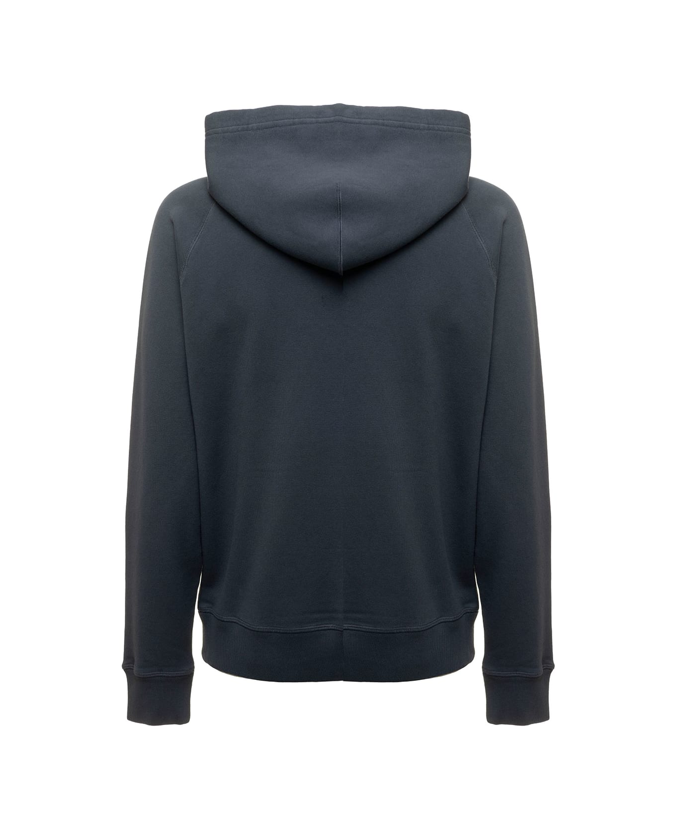 Tom Ford Man's Washed Blue Cotton Hoodie - Blu
