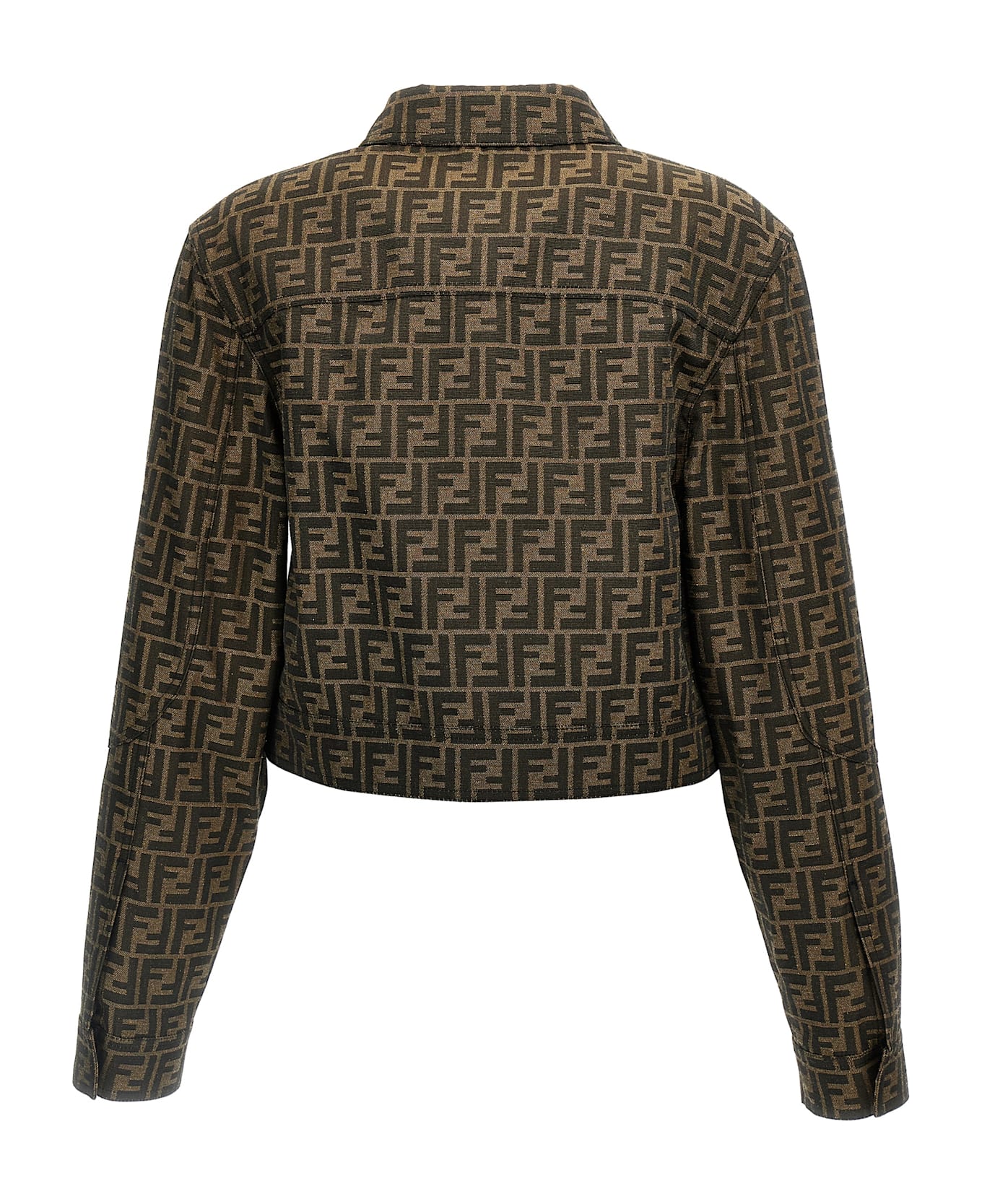 Fendi Ff Canvas Jacket - Brown