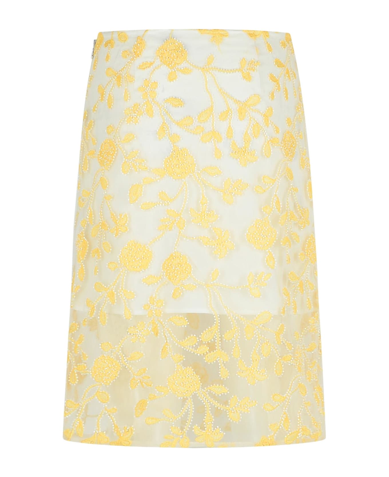 Rotate by Birger Christensen 'pencil Flower' Yellow Polyester Skirt - Yellow