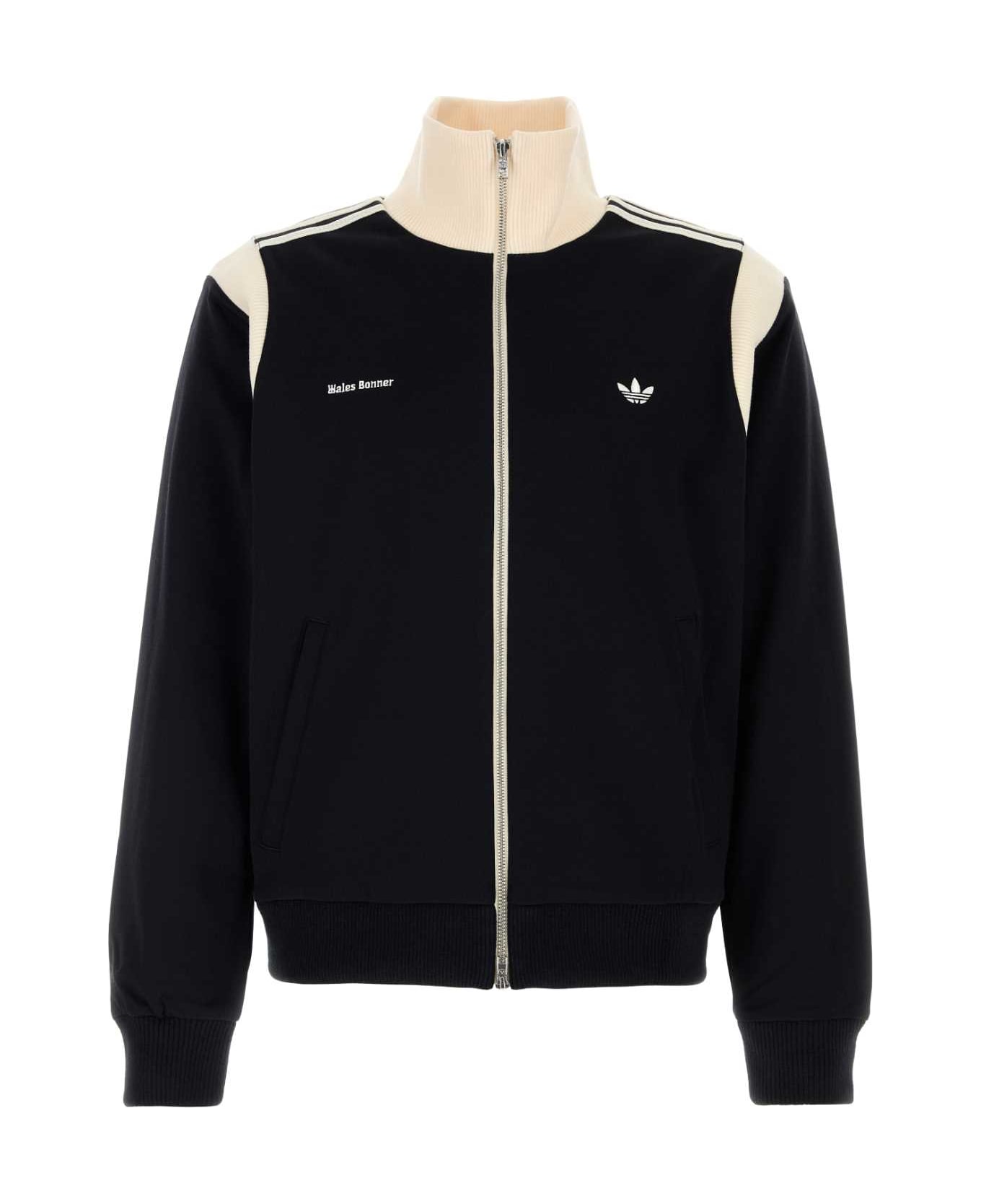 Adidas Black Stretch Twill Adidas X Wales Bonner Sweatshirt - NIGHTNAVY