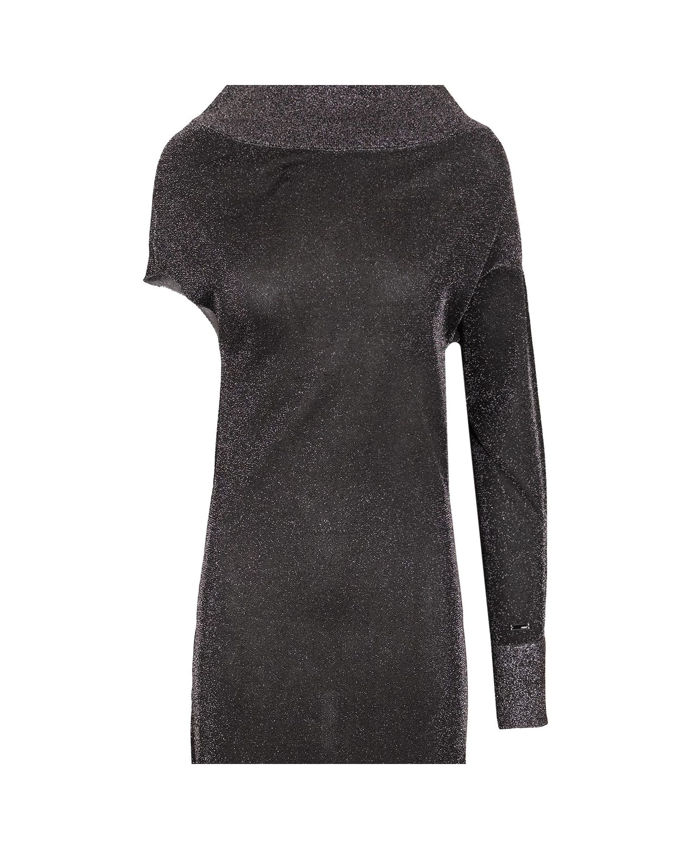 Fendi One- Shoulder Long Dress - Black