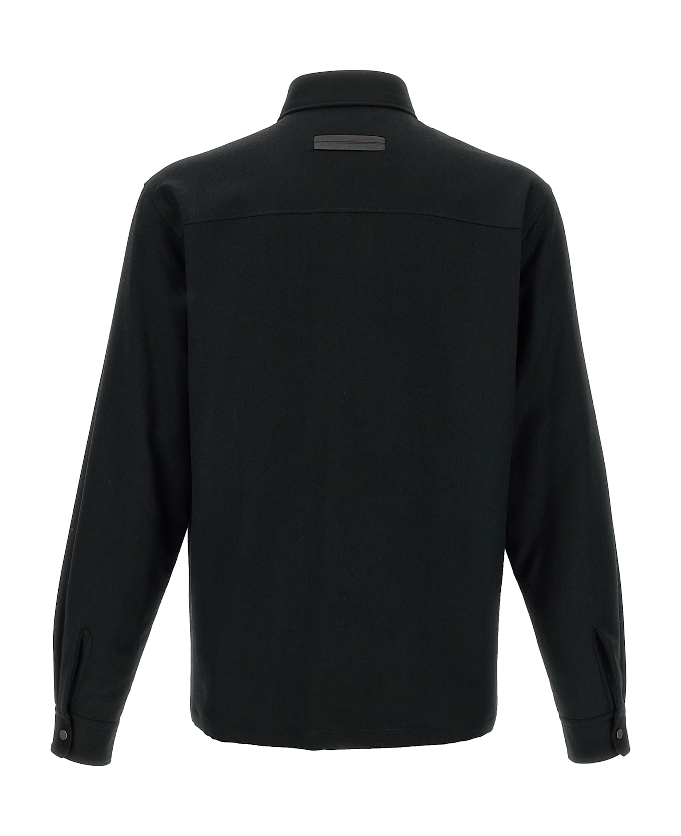 Zegna Techmerino Overshirt - Black  