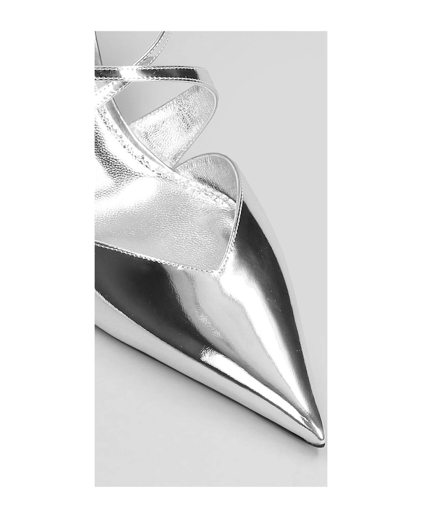 Paris Texas Laila Mule 75 Slipper-mule In Silver Leather - silver