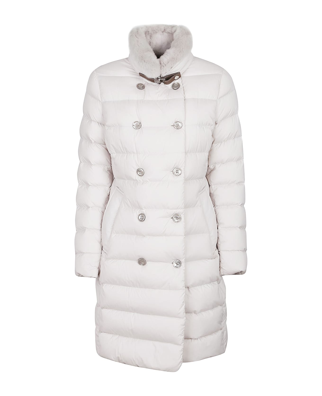 Moorer Logan-s3 Down Coat - Ivory