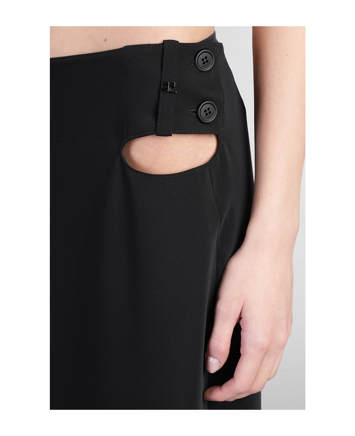 Courrèges Skirt In Black Polyester - black