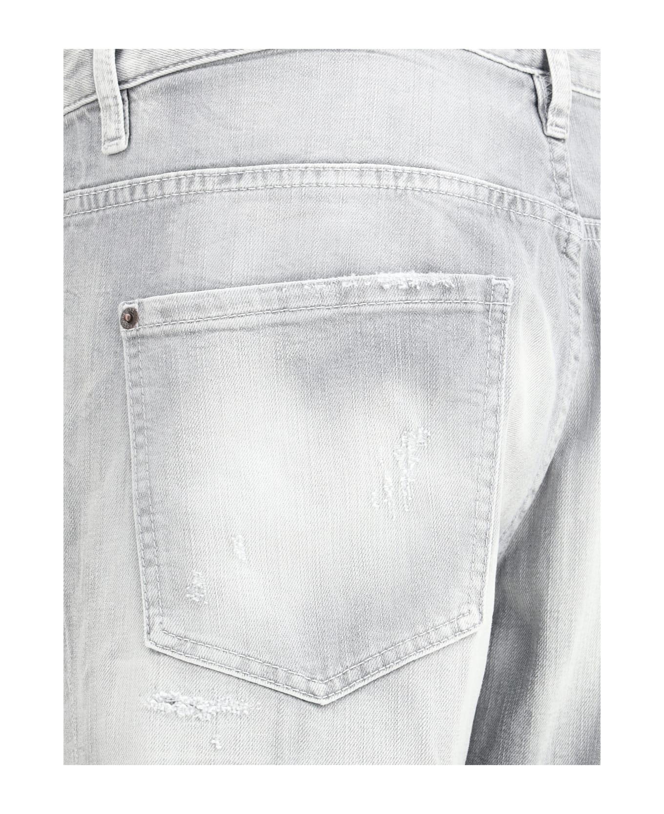 Dsquared2 
skater
 Light Grey Cotton Jeans - Grey