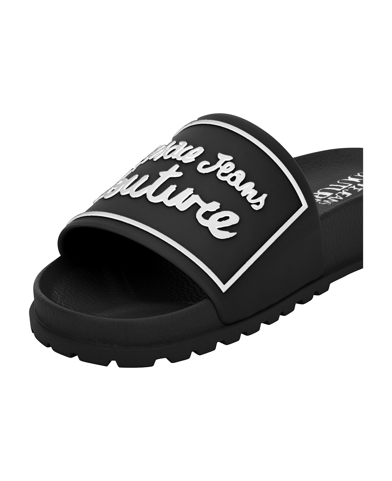 Versace Jeans Couture Pool Slides - Black