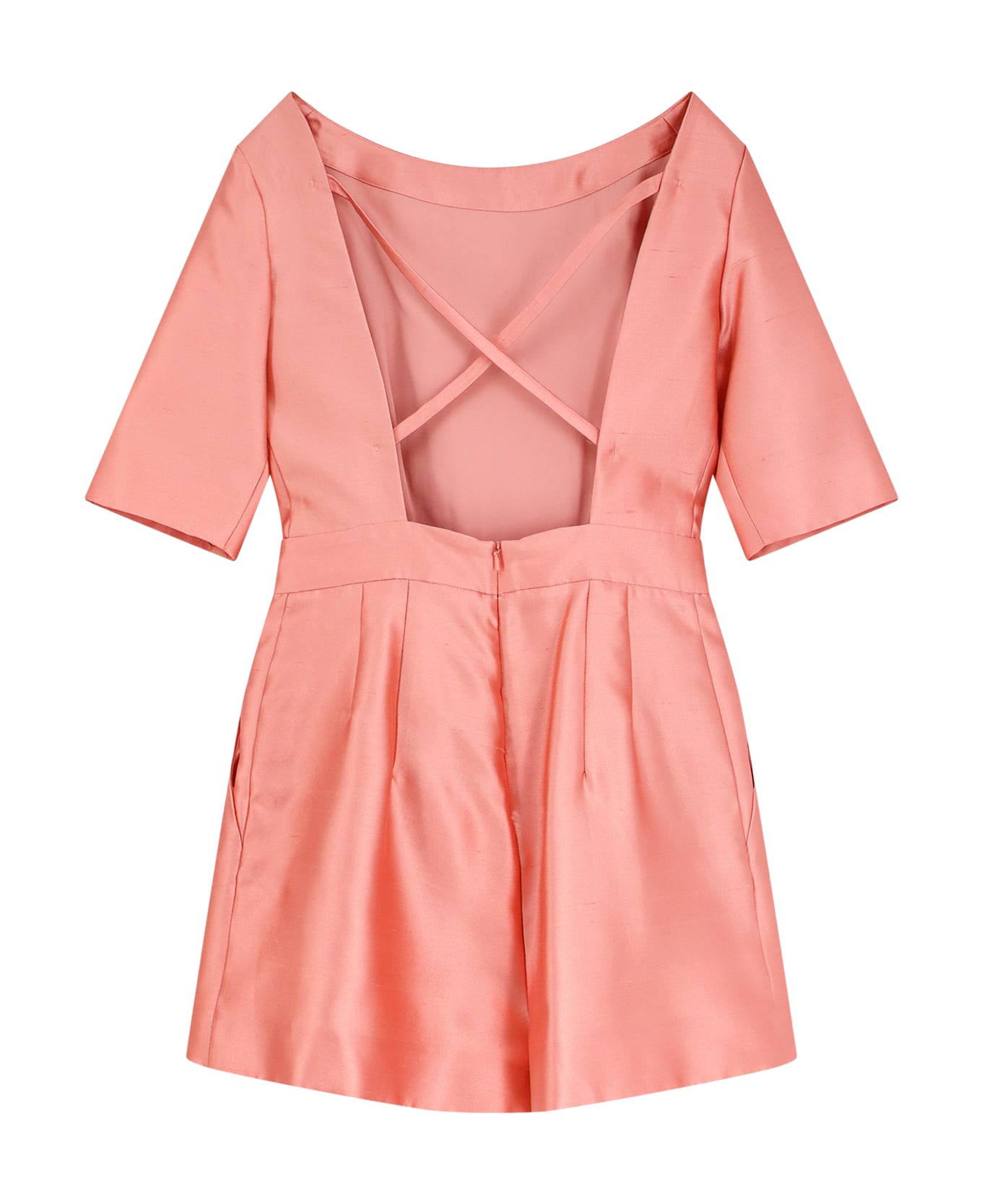 Max Mara Silk And Cotton Jumpsuit - Pink