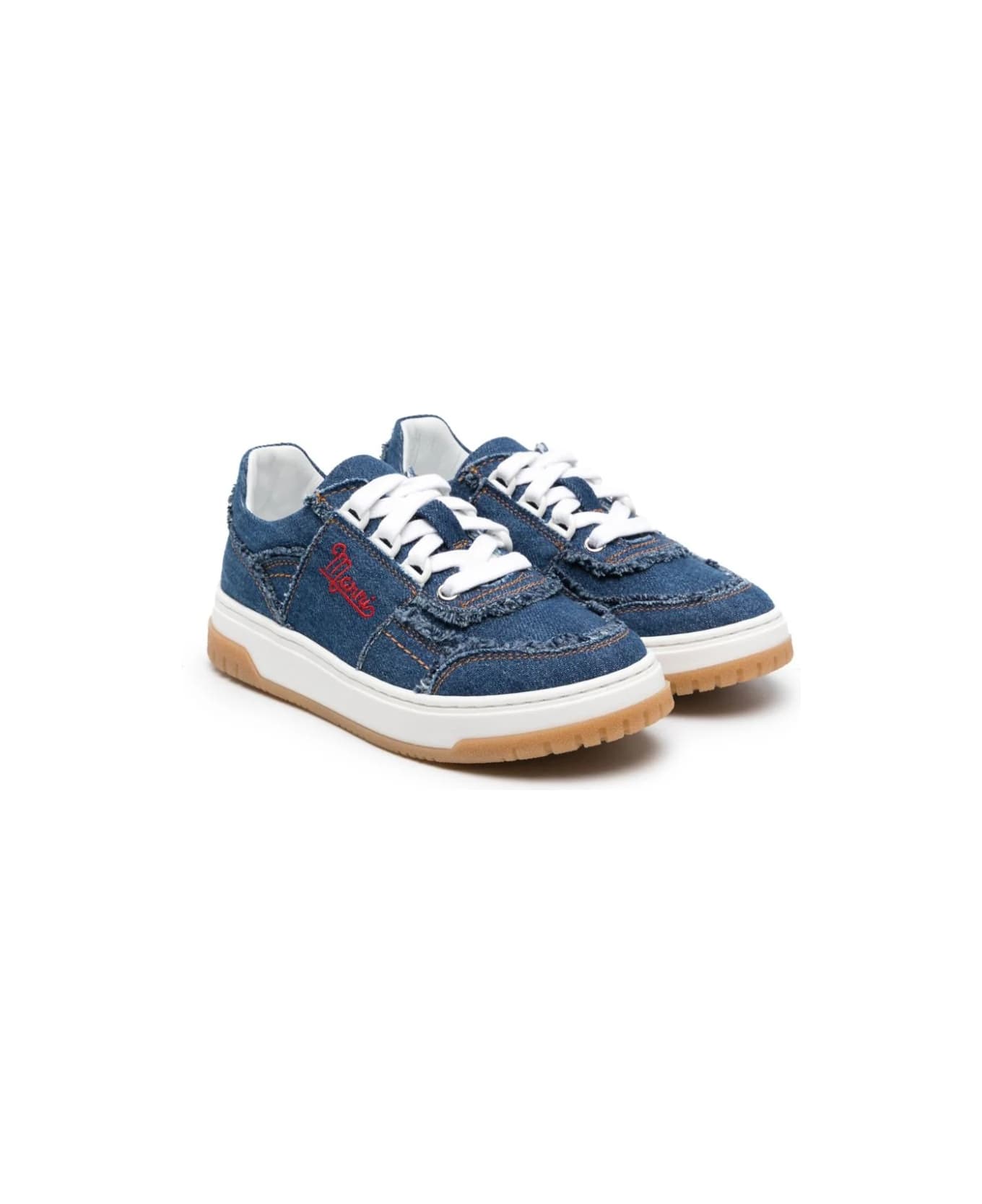 Marni Denim Sneakers With Inserts - Blue